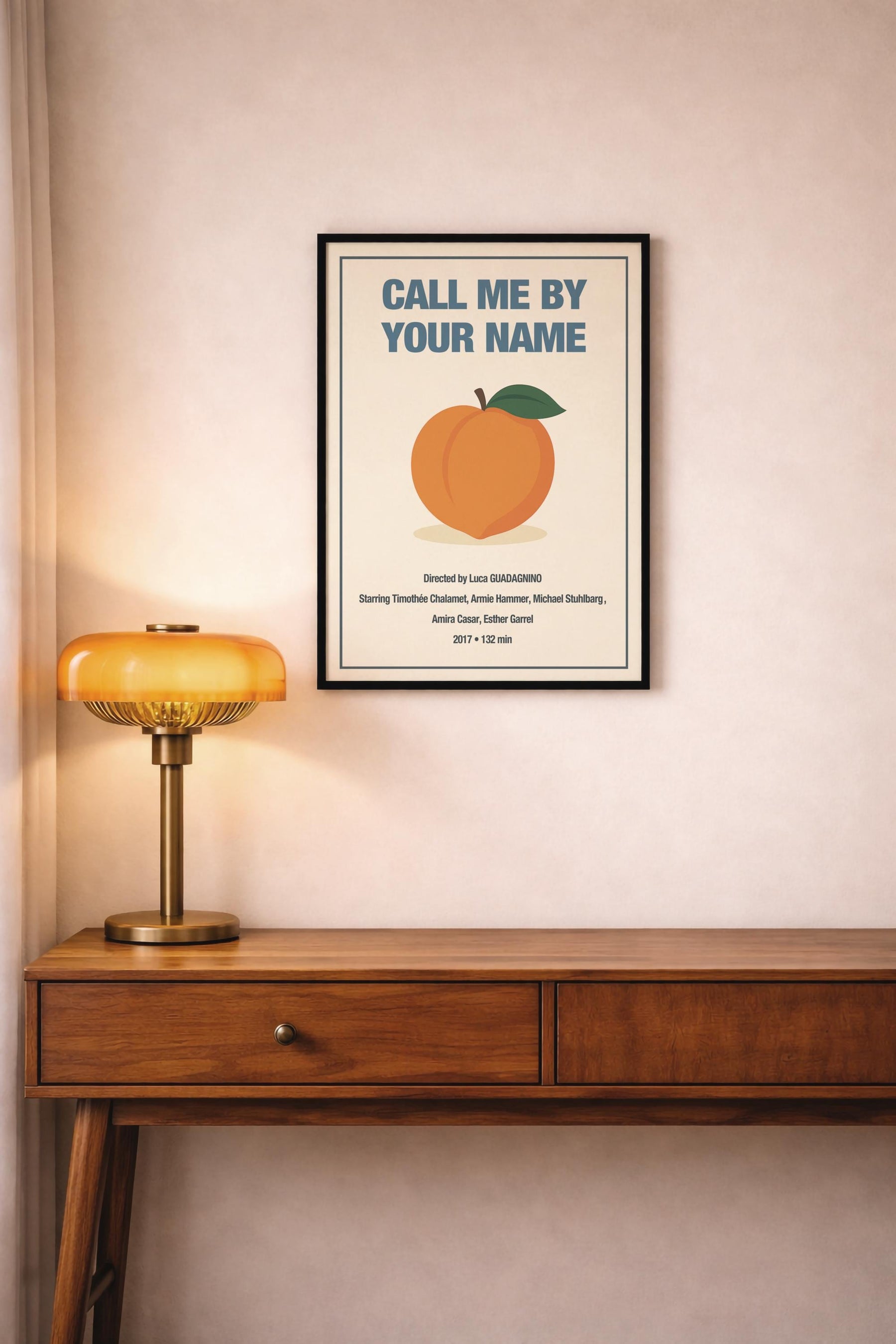 Call Me By Your Name Minimalist Movie Poster – Peach Film Wall Art — image 7