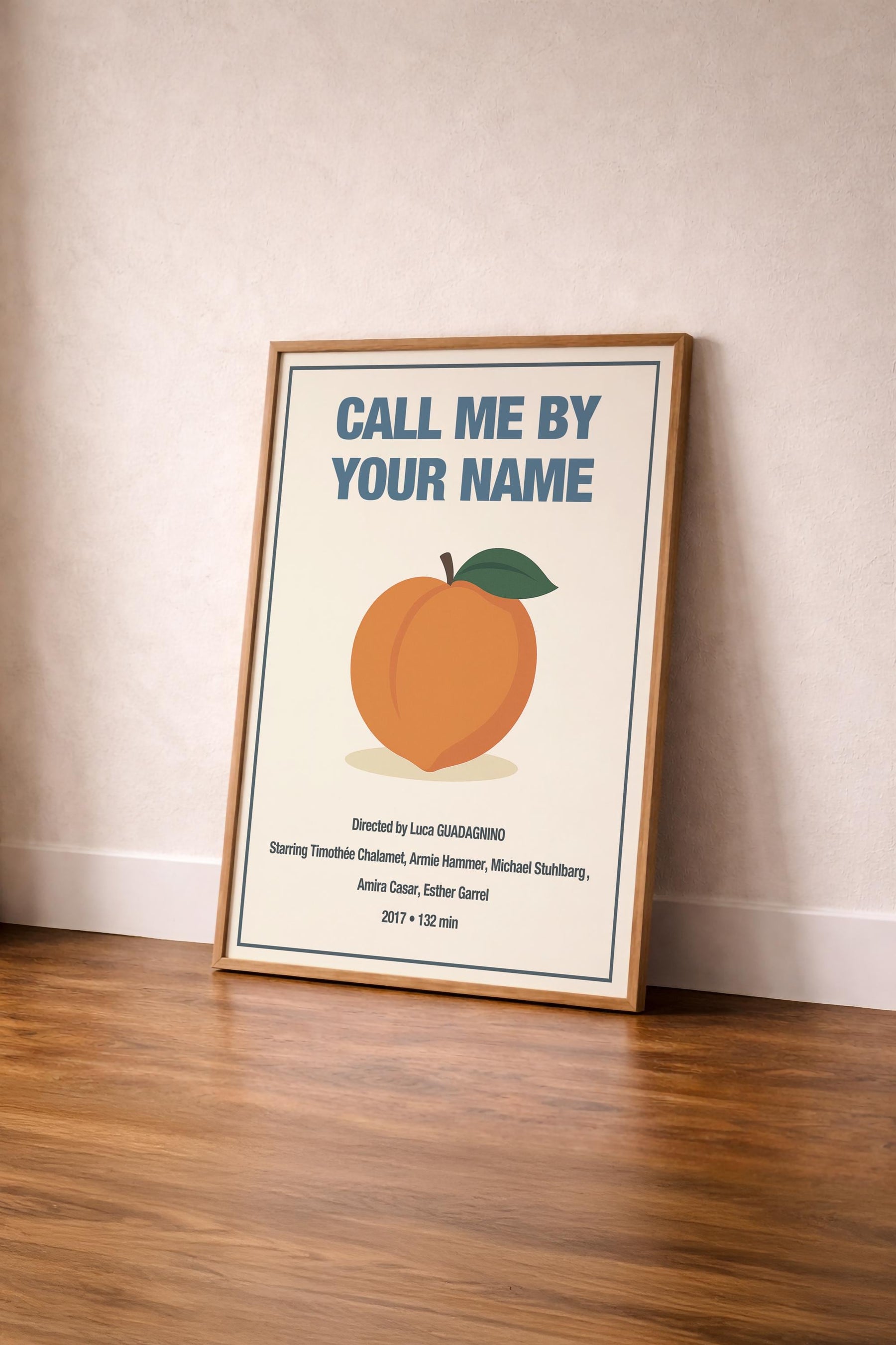 Call Me By Your Name Minimalist Movie Poster – Peach Film Wall Art — image 4