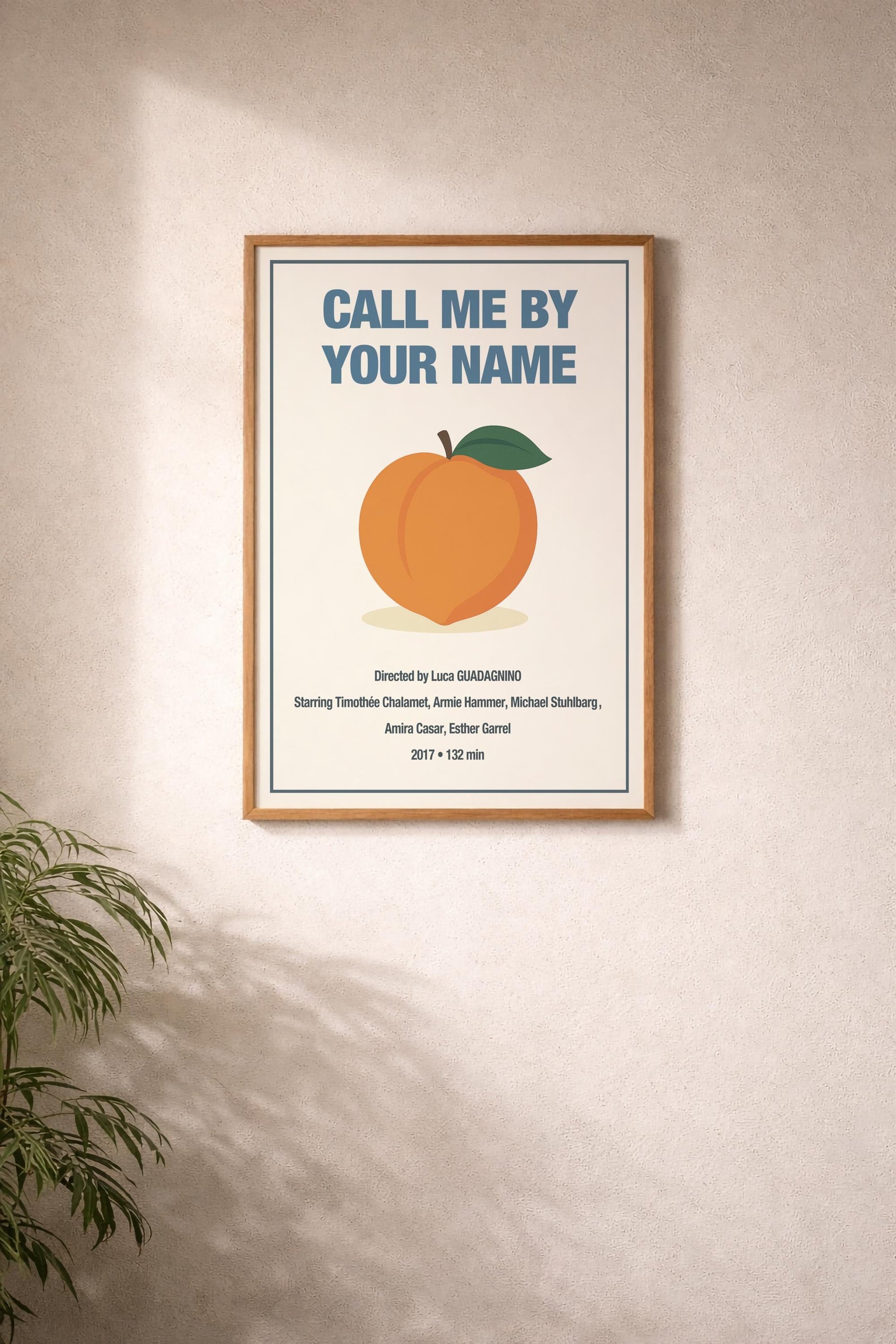 Call Me By Your Name Minimalist Movie Poster – Peach Film Wall Art — image 6