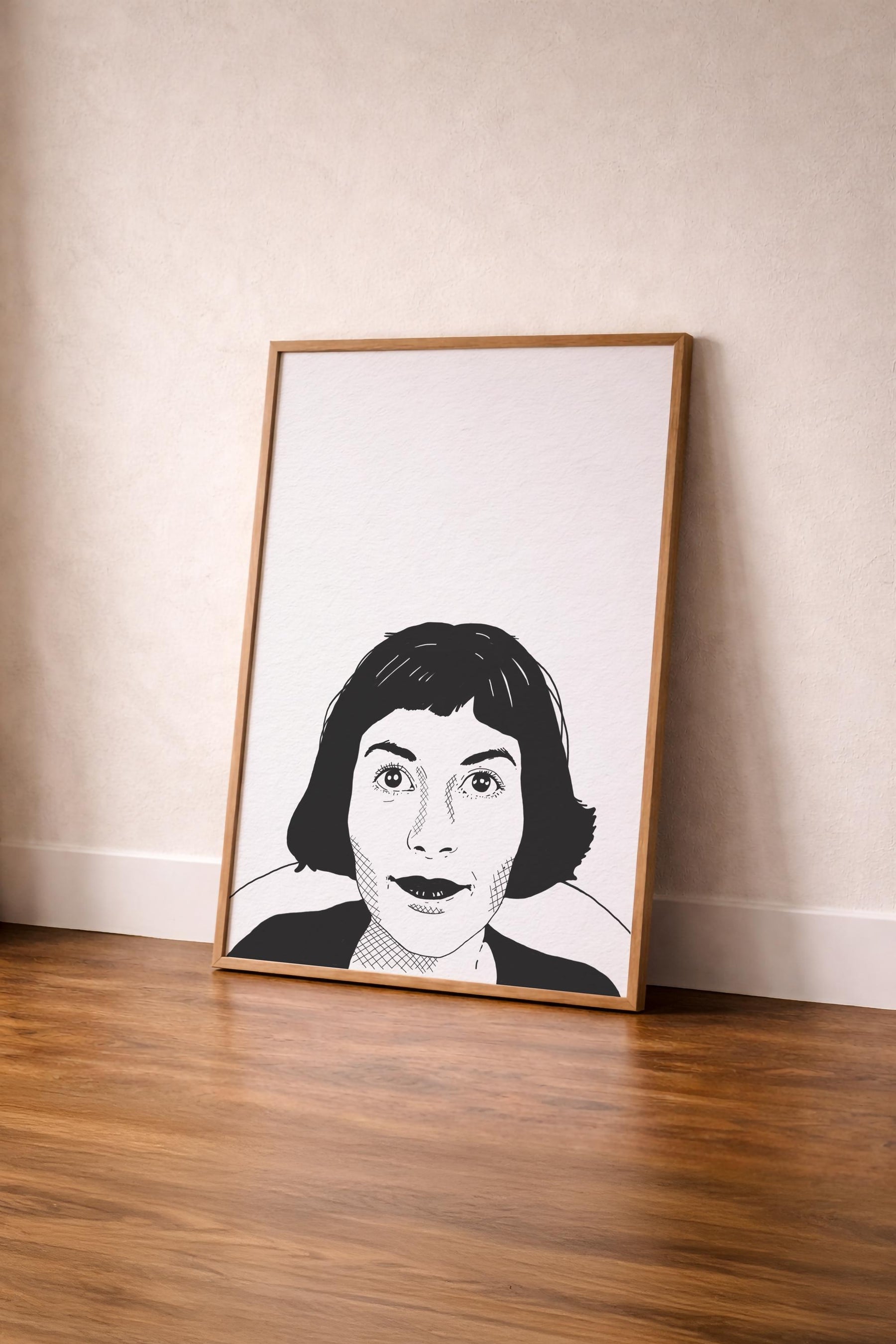 Amélie Portrait Film Art Print | Minimalist French Movie Giclée Wall Art — image 4