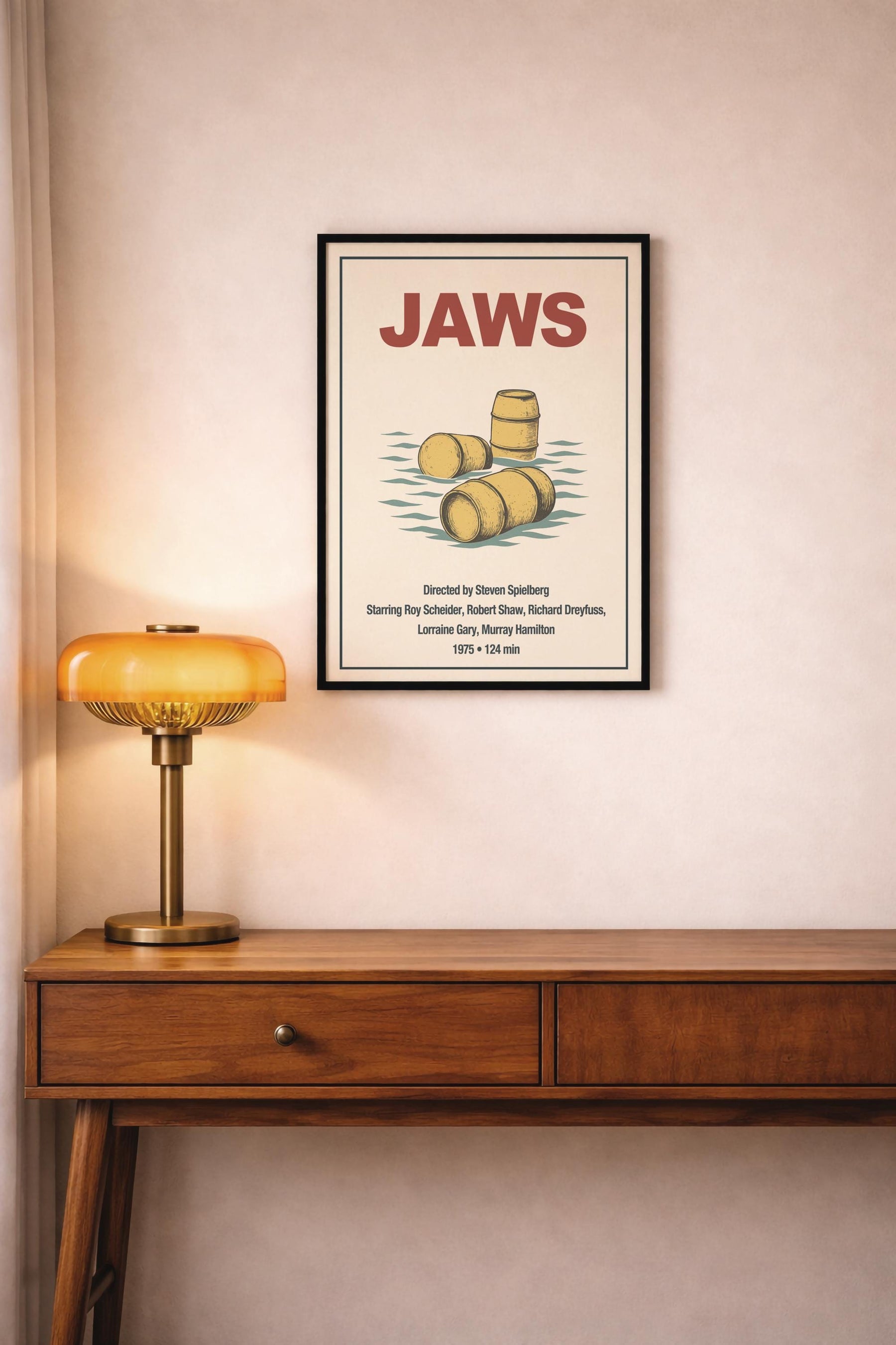 Jaws Minimalist Movie Poster – Cult Film Art Print – Giclée Cinema Wall Decor — image 7