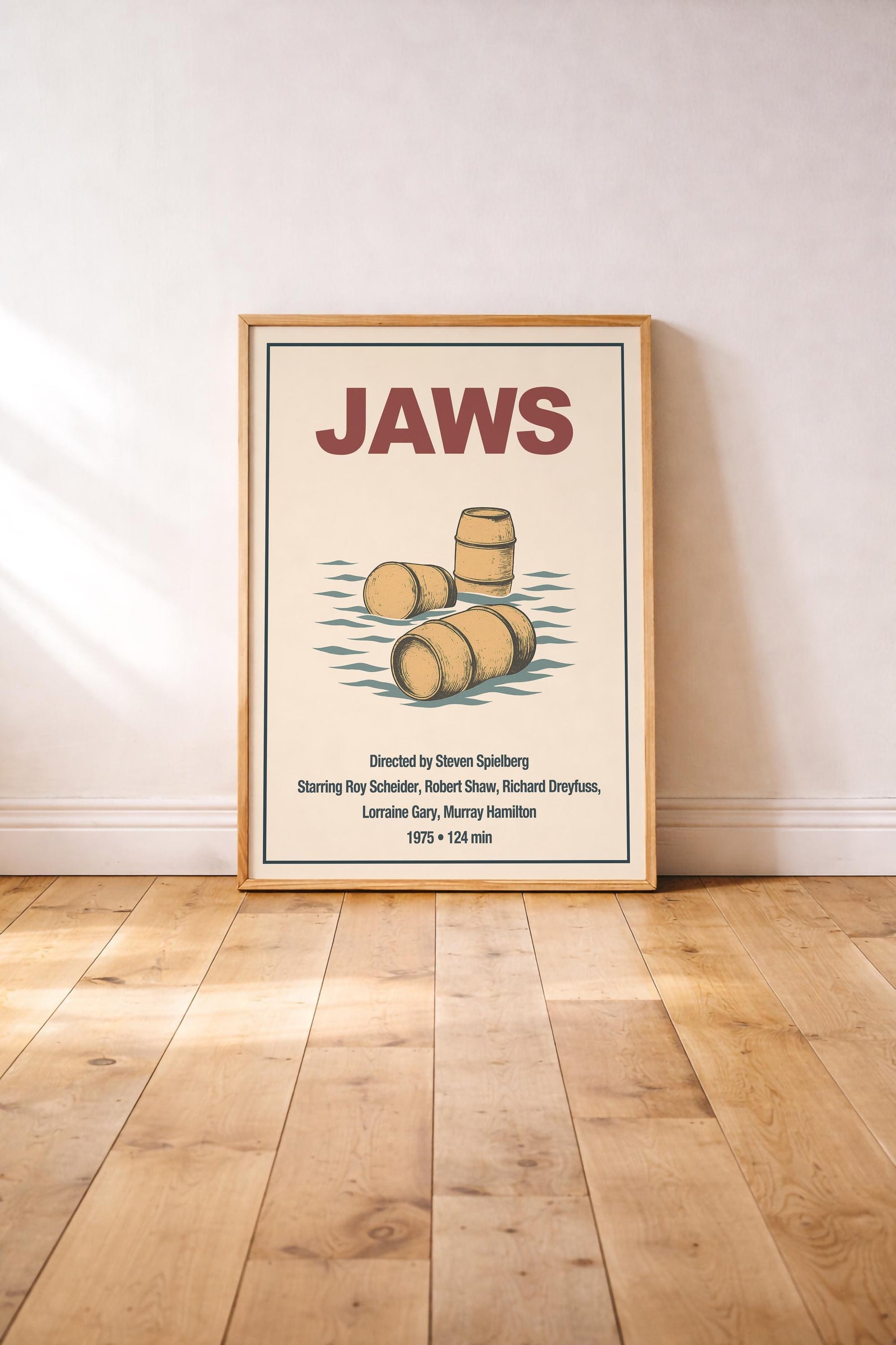 Jaws Minimalist Movie Poster – Cult Film Art Print – Giclée Cinema Wall Decor — image 2