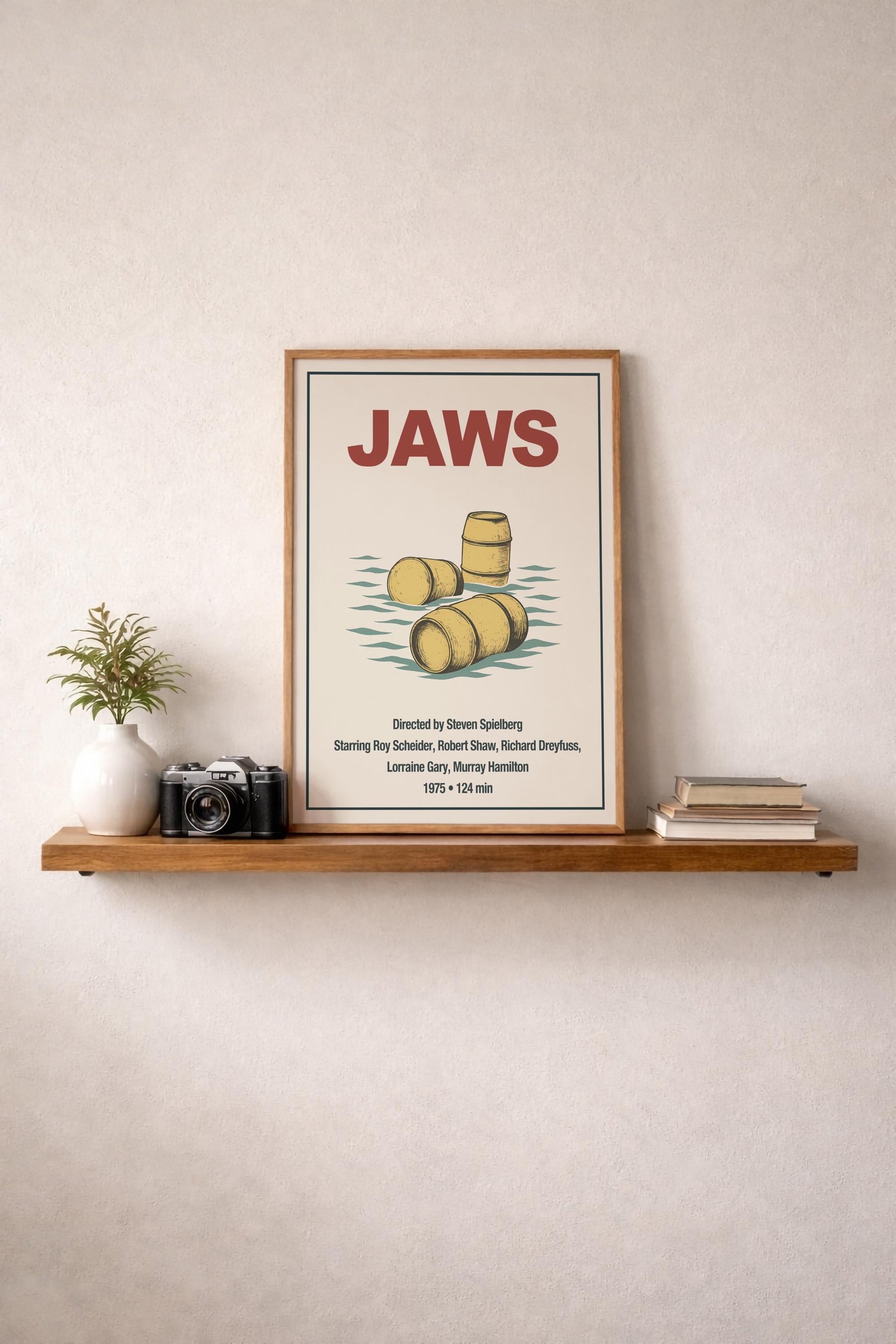 Jaws Minimalist Movie Poster – Cult Film Art Print – Giclée Cinema Wall Decor — image 8