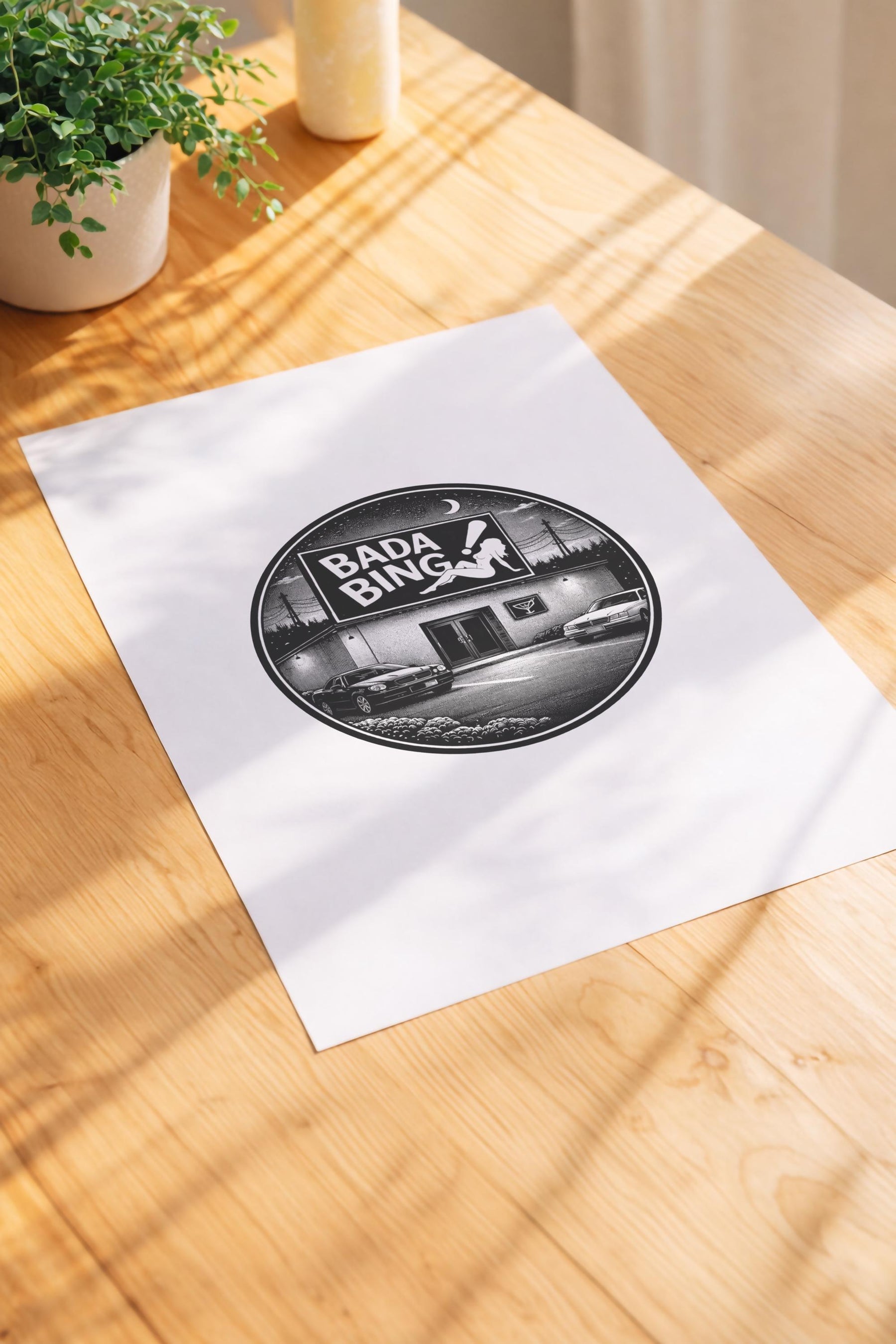 The Sopranos Bada Bing Minimalist TV Location Art Print – Giclée Wall Decor — image 3