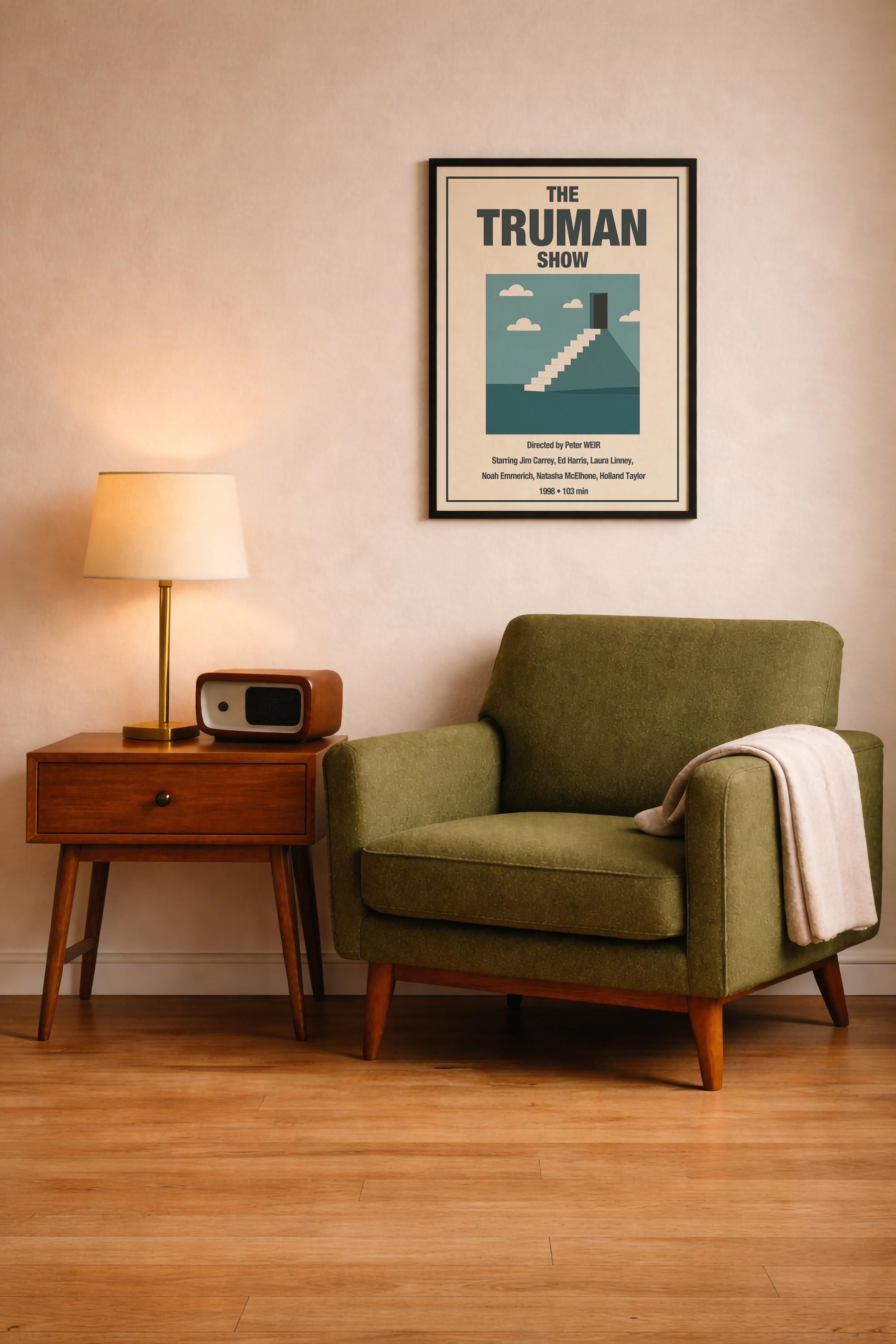 The Truman Show Minimalist Movie Poster – Stairs Illustration Film Giclée Cinema Wall Art Print — image 9