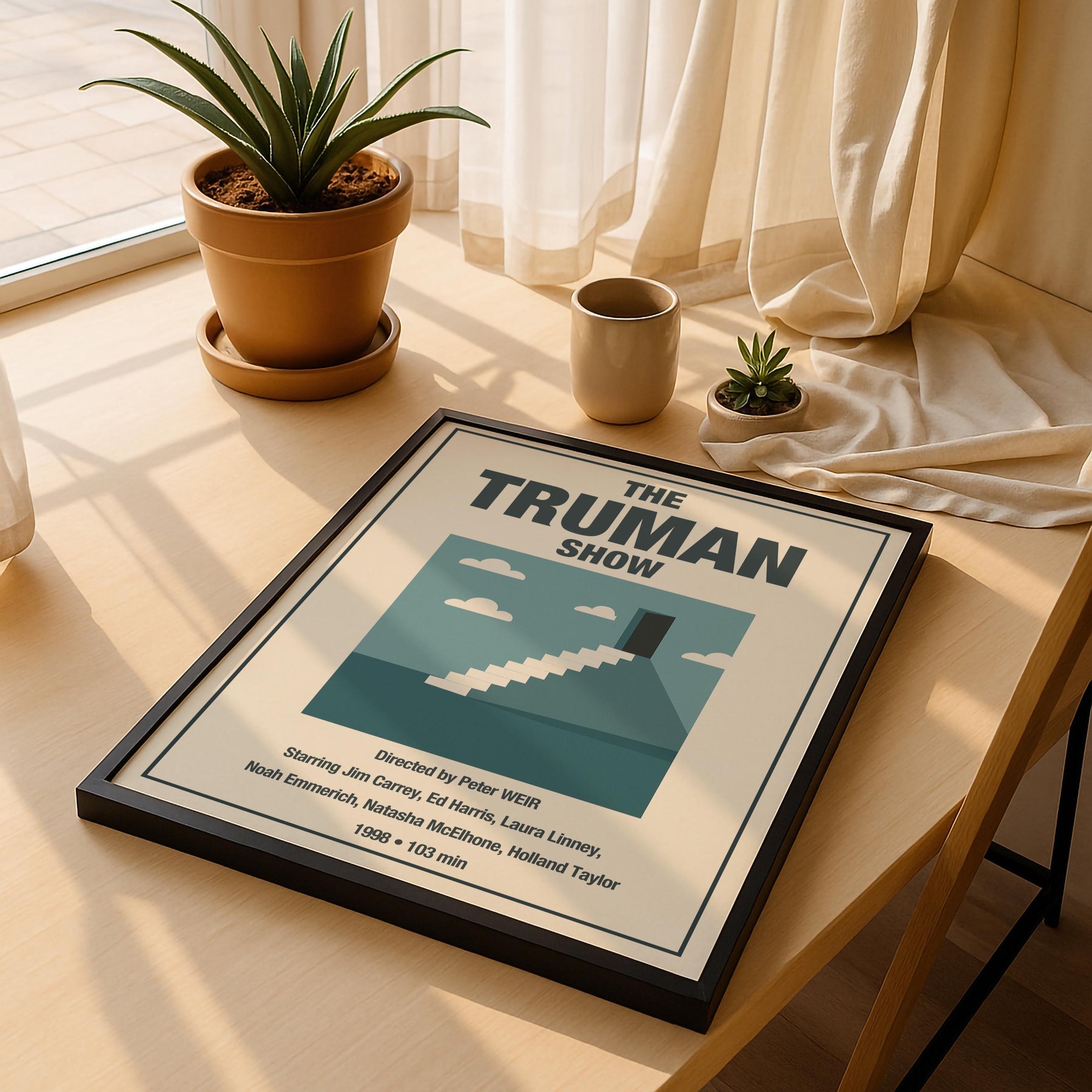 The Truman Show Minimalist Movie Poster – Stairs Illustration Film Giclée Cinema Wall Art Print — image 5
