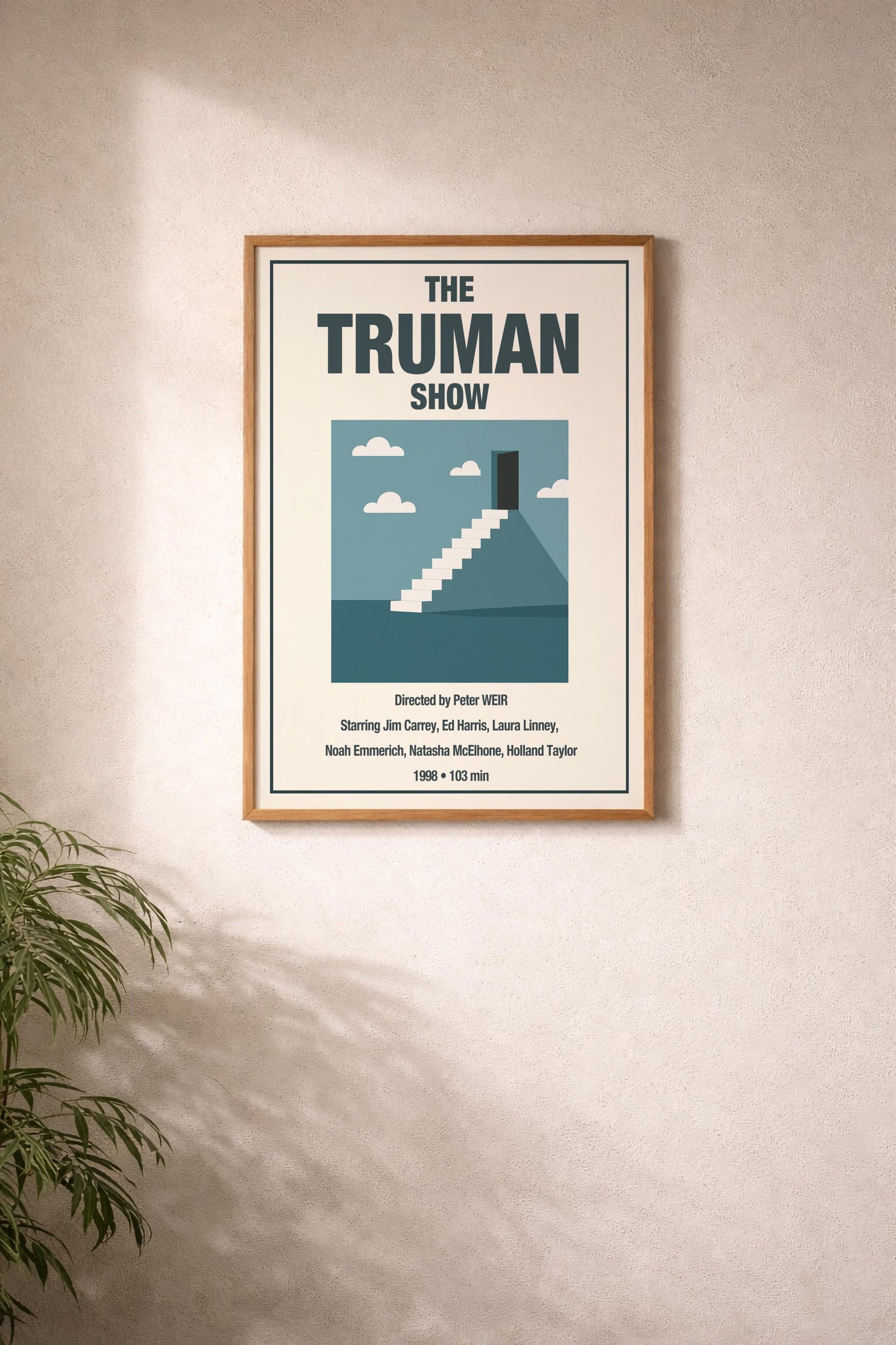 The Truman Show Minimalist Movie Poster – Stairs Illustration Film Giclée Cinema Wall Art Print — image 6