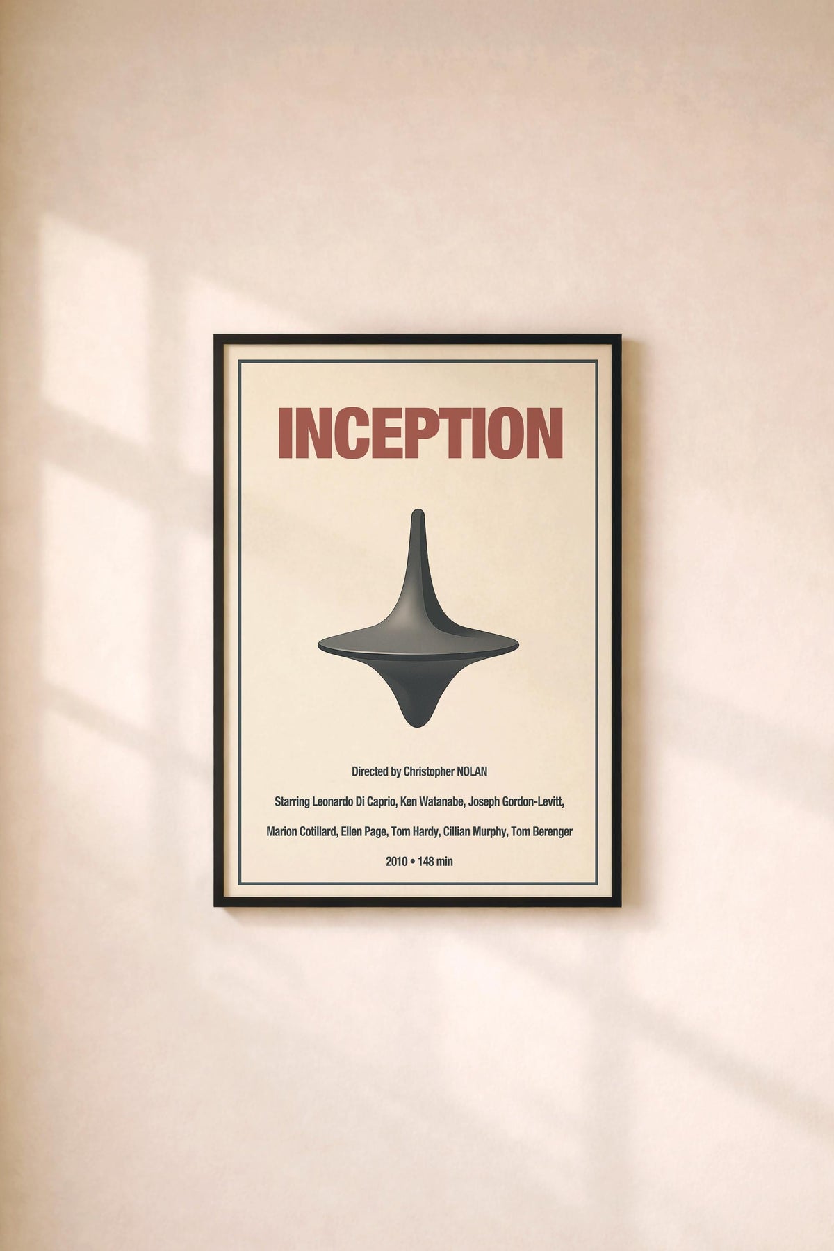 Inception Minimalist Movie Poster – Spinning Top – Film Art Giclée Print