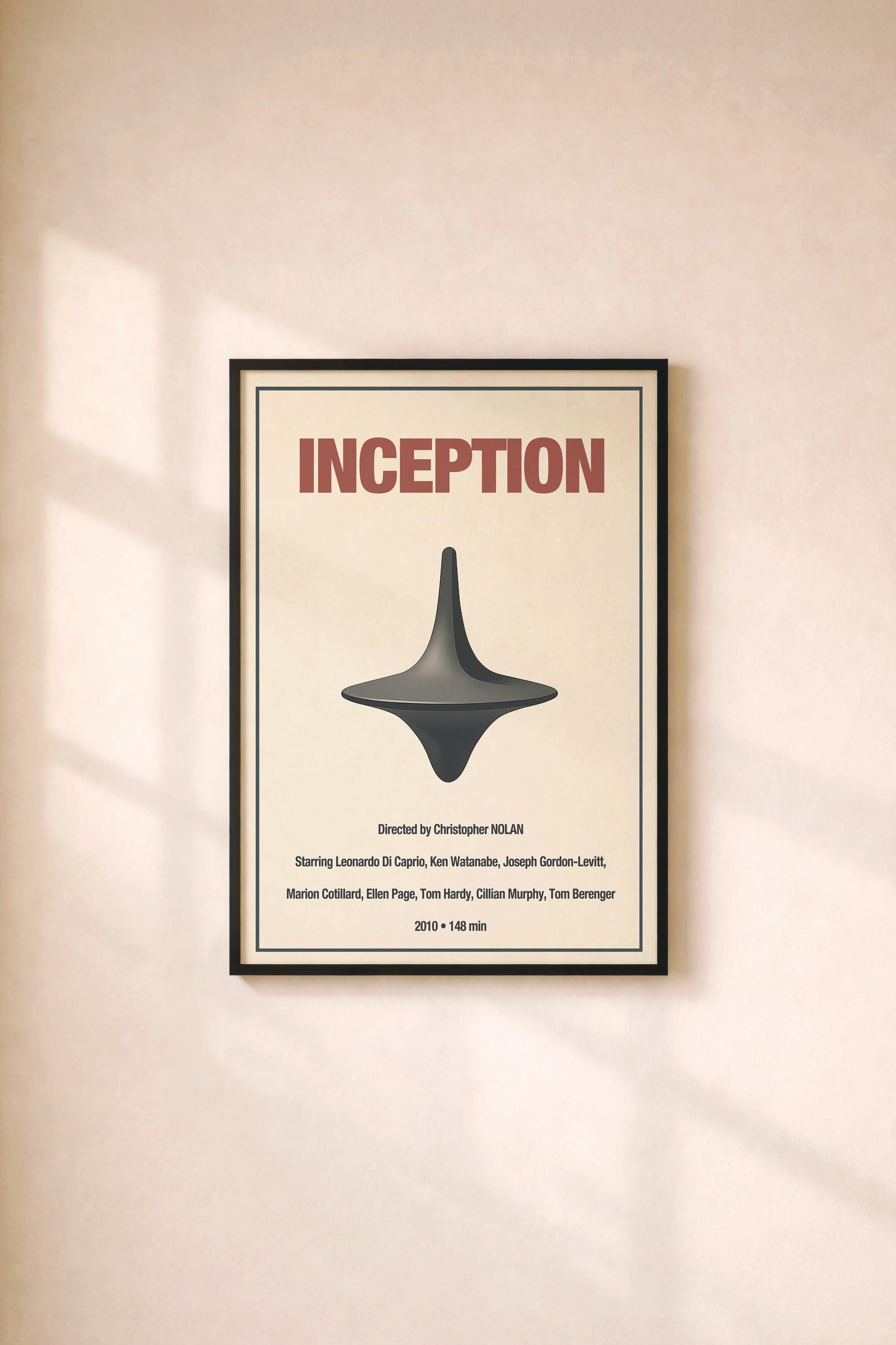 Inception Minimalist Movie Poster – Spinning Top – Film Art Giclée Print