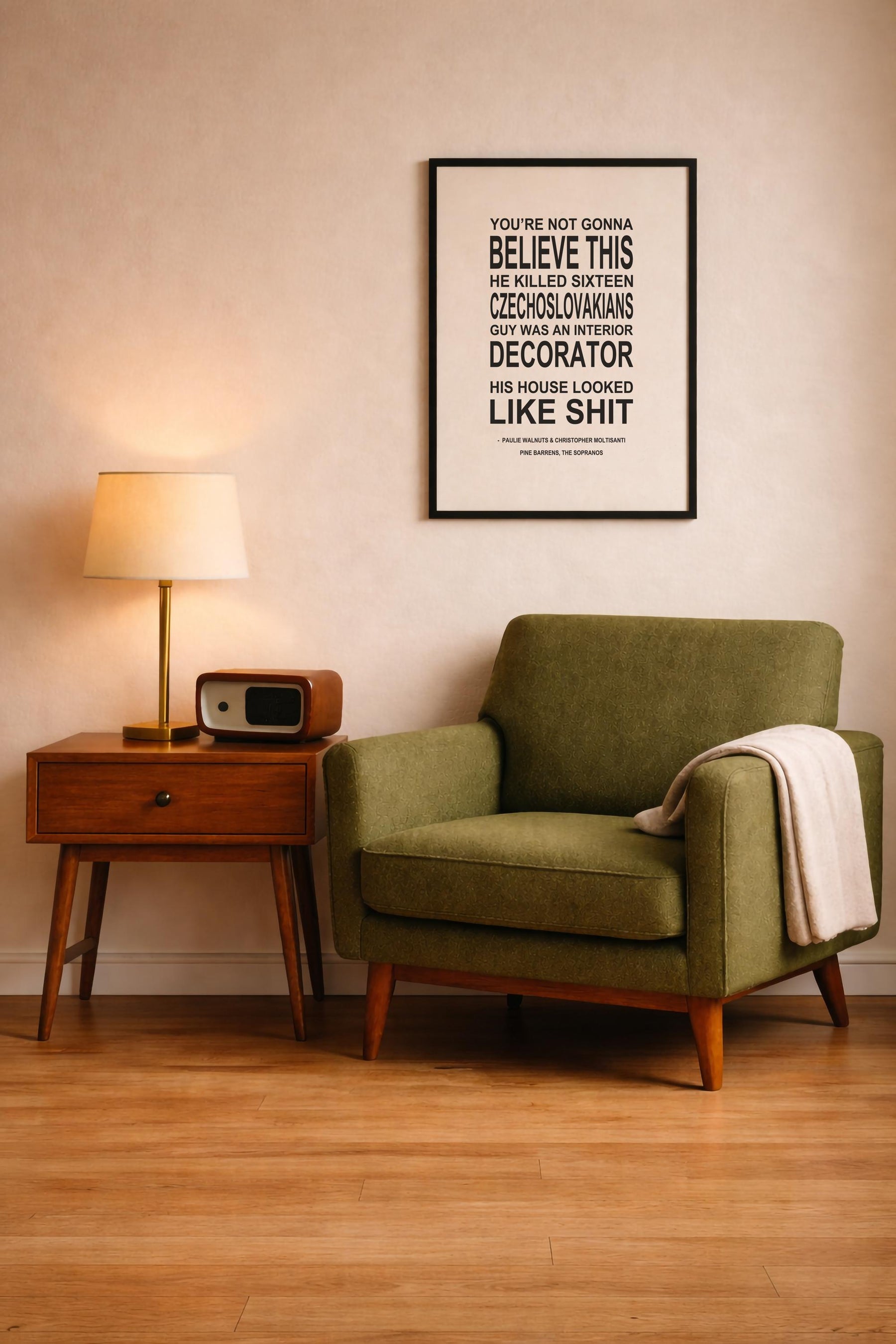 Pine Barrens | Typographic Art Print | Iconic Sopranos "You're Not Gonna Believe This" Quote Featuring Paulie & Christopher — image 10