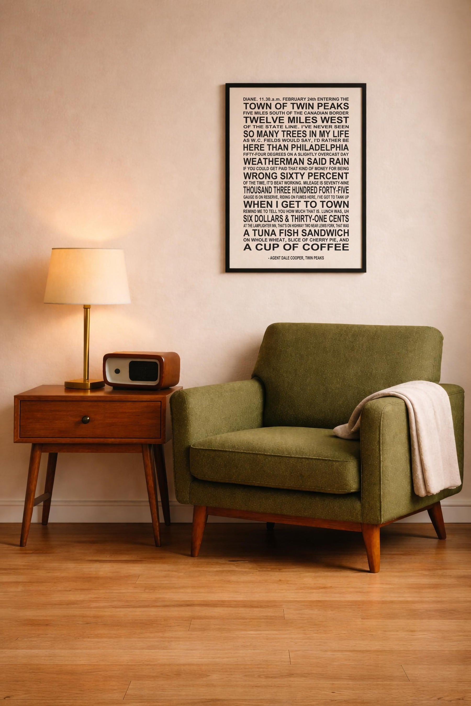 Twin Peaks Quote Art Print – Dale Cooper Typography Poster — image 10