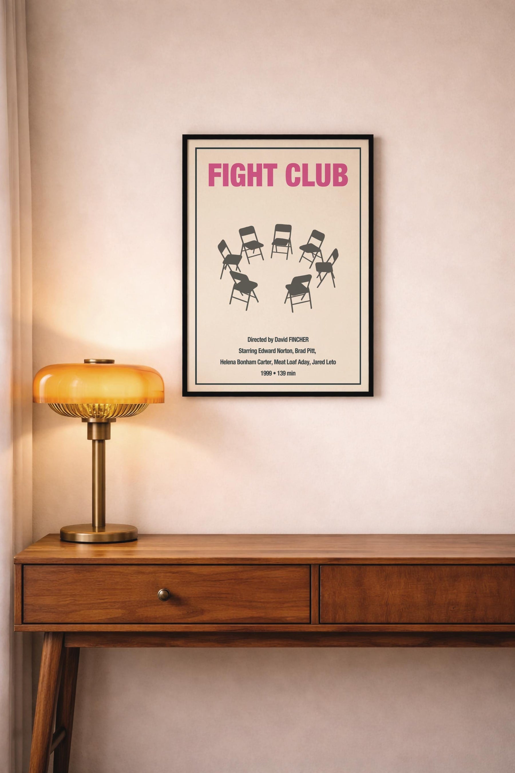 Fight Club Minimalist Movie Poster – Basement Meeting Chairs  – Film Art Giclée Print — image 7