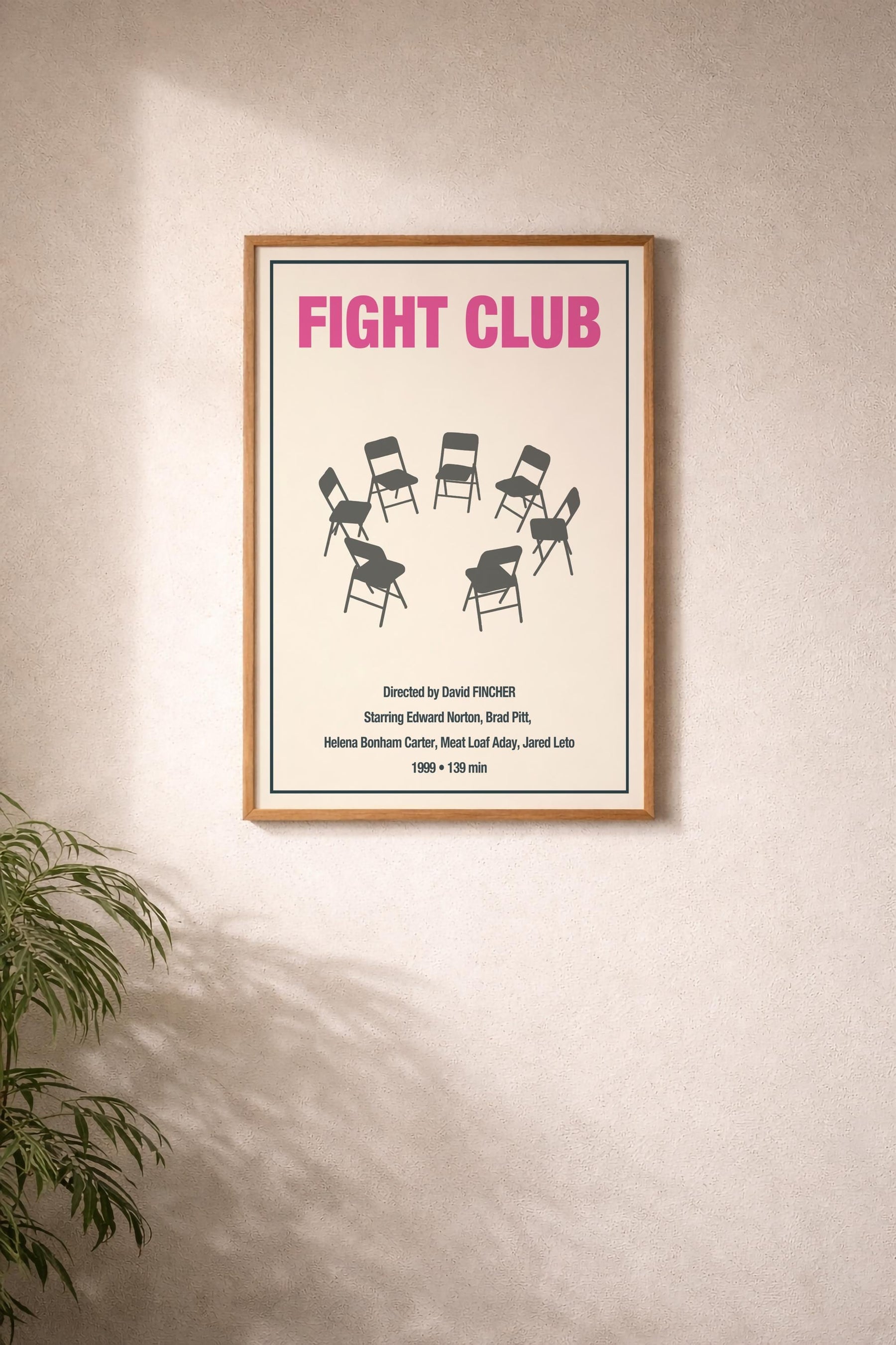 Fight Club Minimalist Movie Poster – Basement Meeting Chairs  – Film Art Giclée Print — image 6
