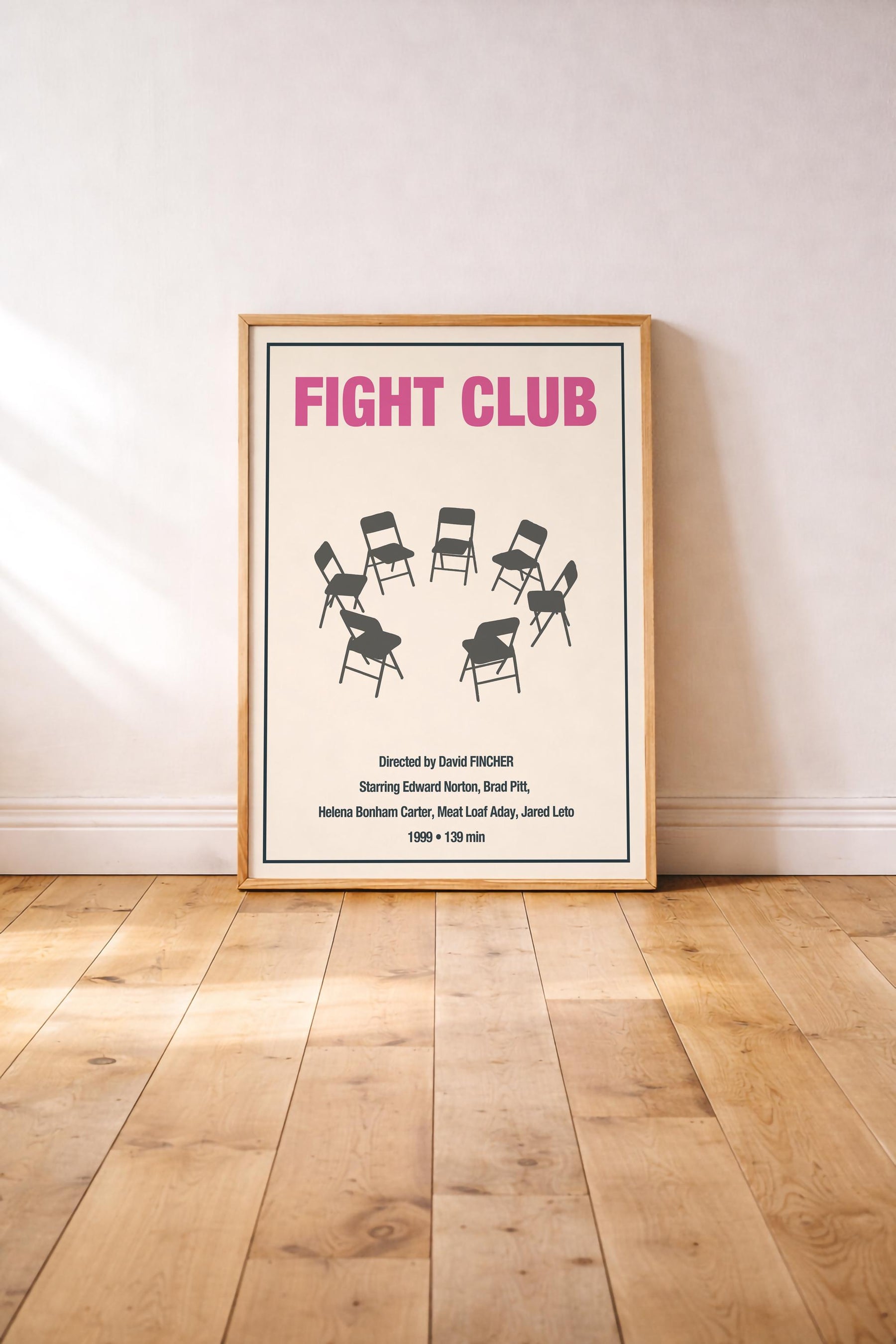 Fight Club Minimalist Movie Poster – Basement Meeting Chairs  – Film Art Giclée Print — image 2