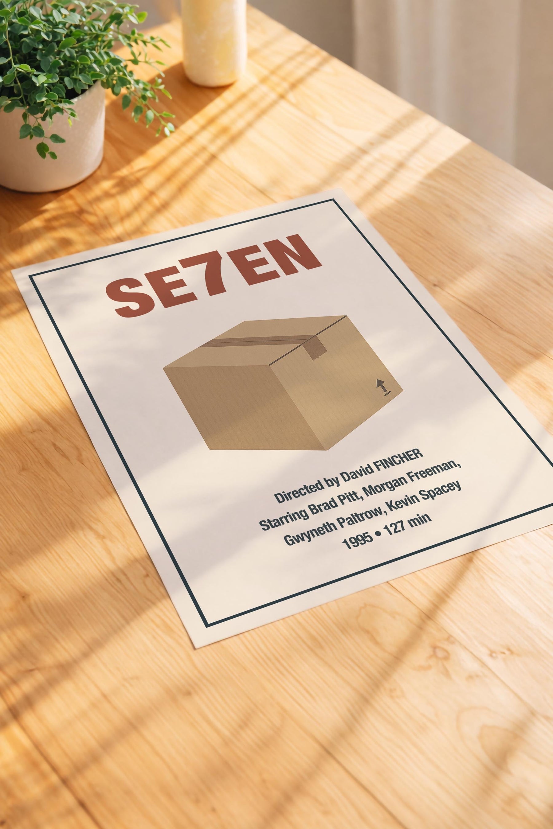 Se7en Minimalist Movie Poster – “What’s in the Box?” - Film Art Cinema Print — image 3