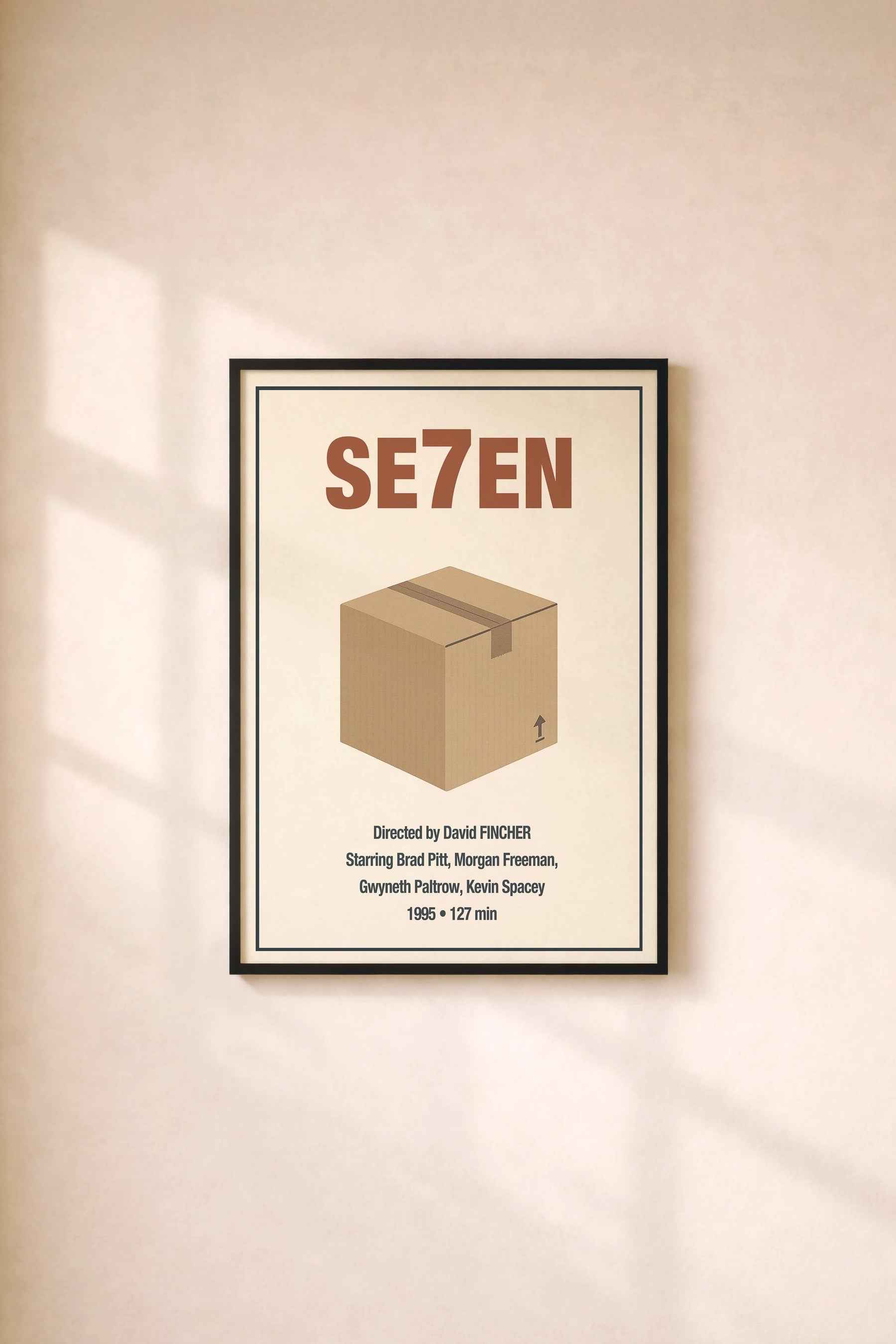 Se7en Minimalist Movie Poster – “What’s in the Box?” - Film Art Cinema Print