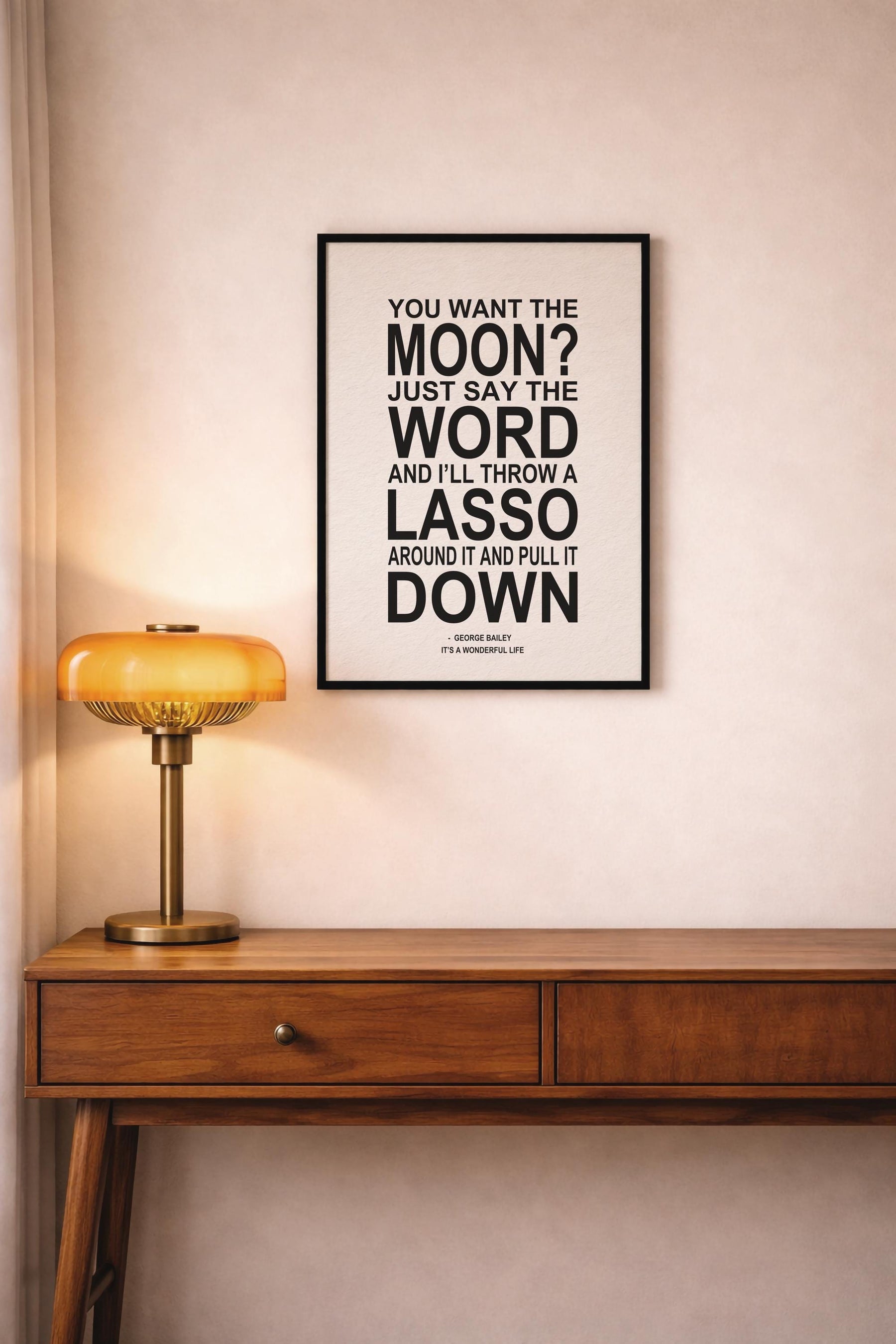 It's A Wonderful Life | Typographic Art Print |  "You Want The Moon?" Quote | George Bailey  | Frank Capra  |  Film Art Movie Poster — image 8