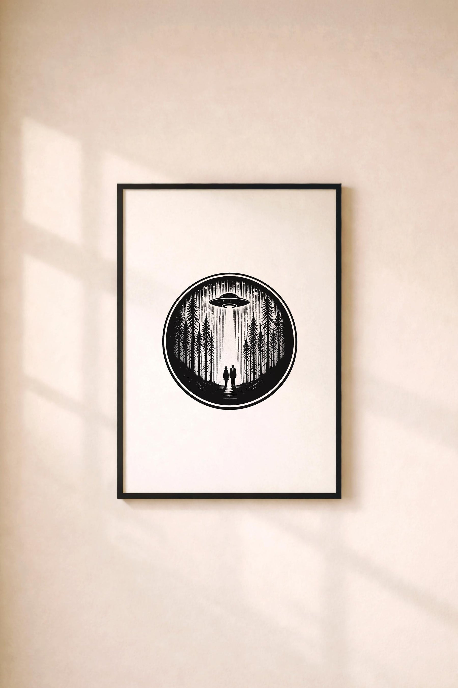 The X-Files Minimalist Sci-Fi TV Location Art Poster – Giclée Wall Art Print