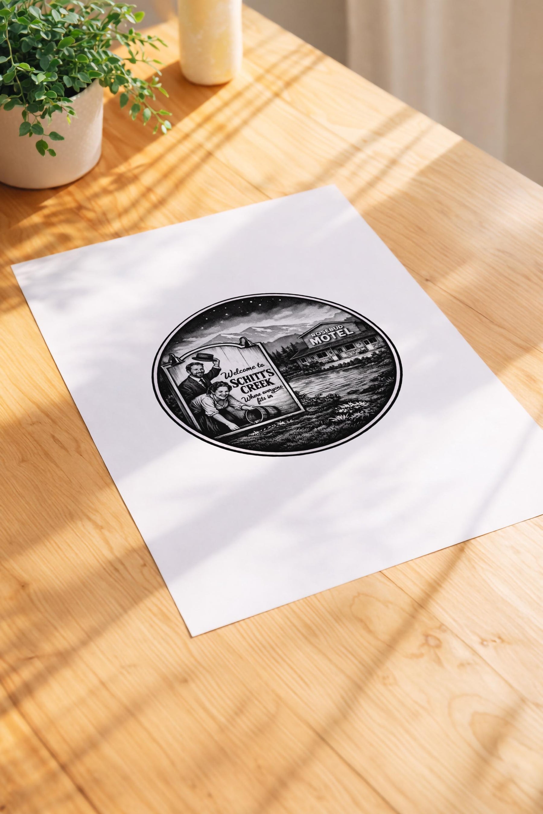 Schitt’s Creek - Welcome to Schitt’s Creek & Rosebud Motel TV Location Art Poster – Giclée Wall Art Print — image 3