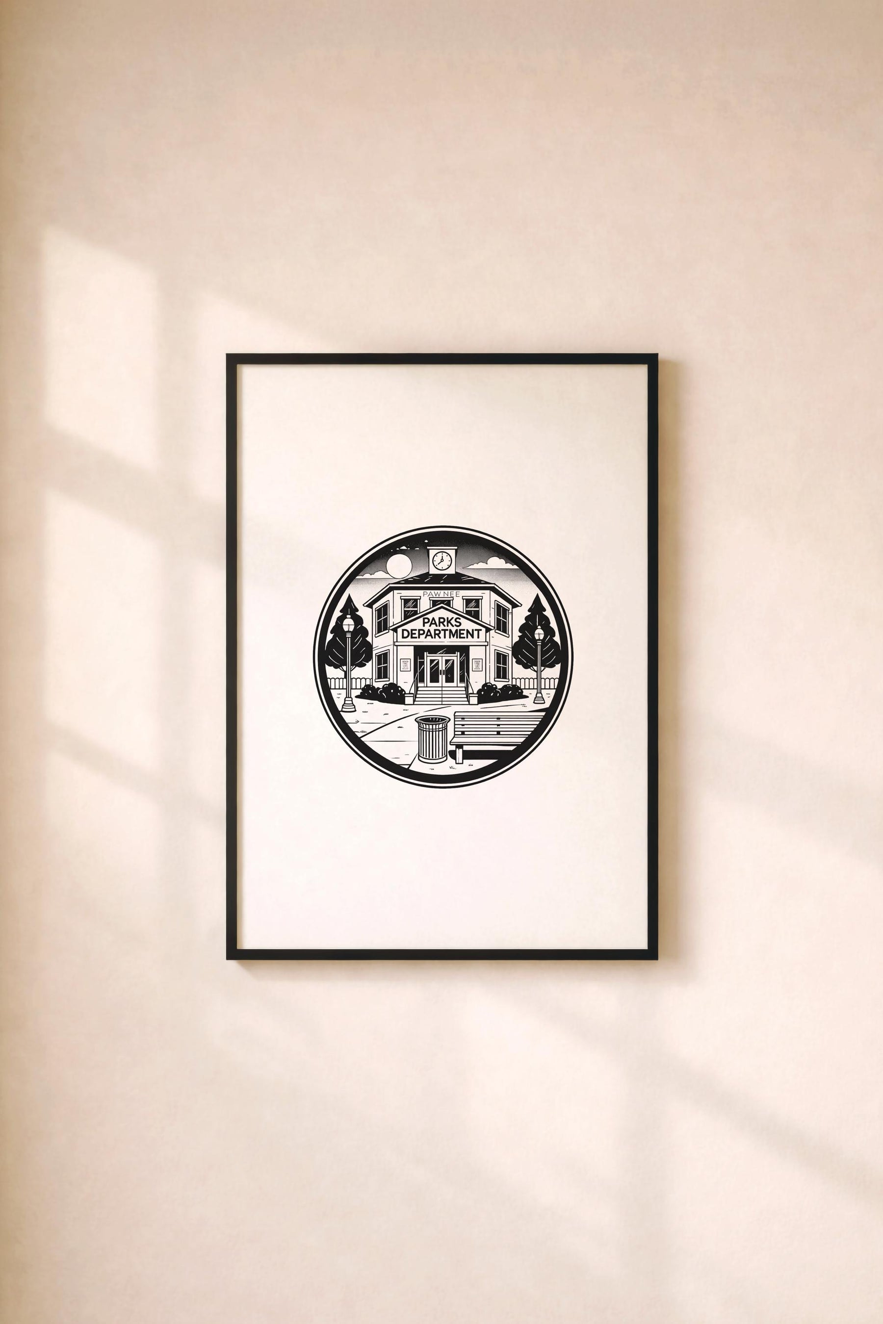 Parks and Recreation Minimalist TV Location - Pawnee Parks Department Art Poster – Giclée Wall Art Print