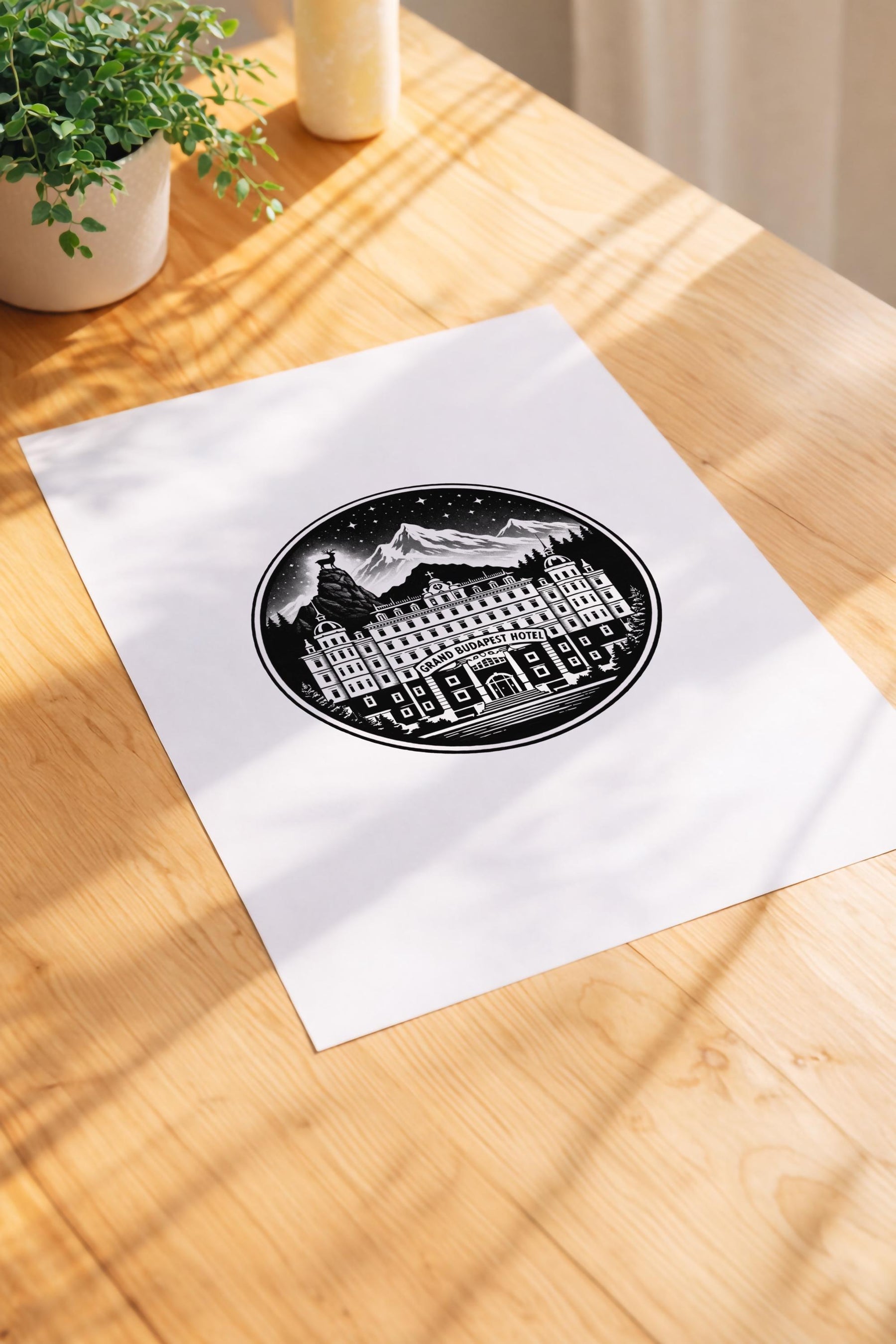 The Grand Budapest Hotel Film Minimalist Location Art Print – Giclée Movie Wall Décor — image 3