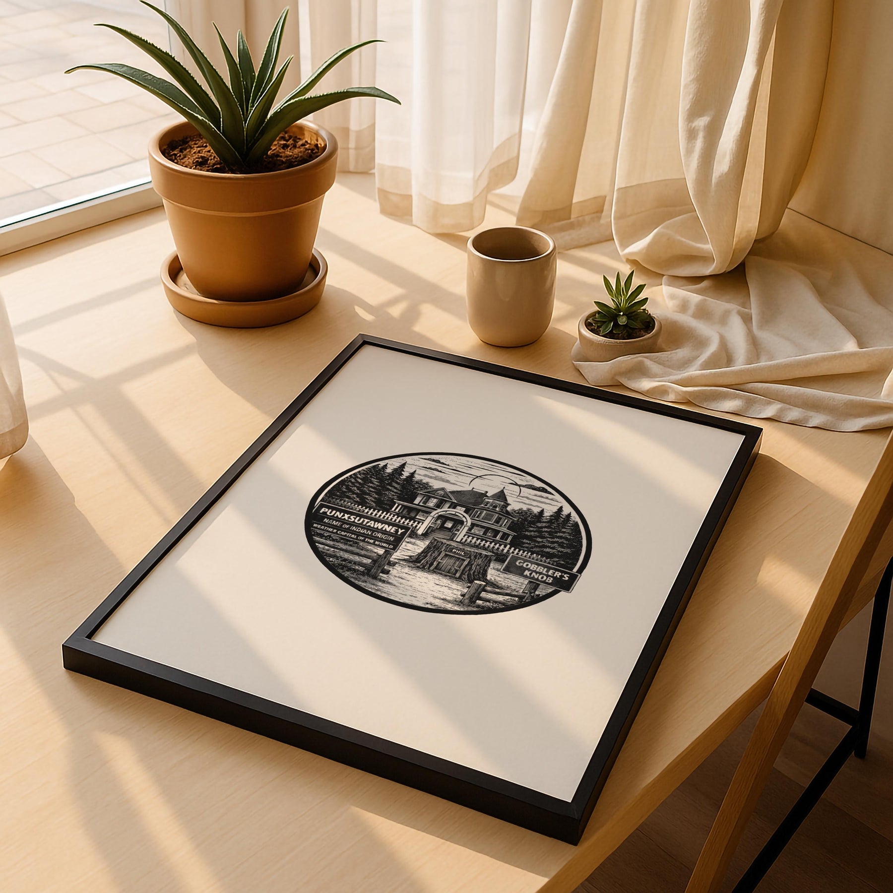 Groundhog Day Print – Gobbler’s Knob Punxsutawney Pennsylvania Film Art Print, Minimalist Movie Location Poster — image 5