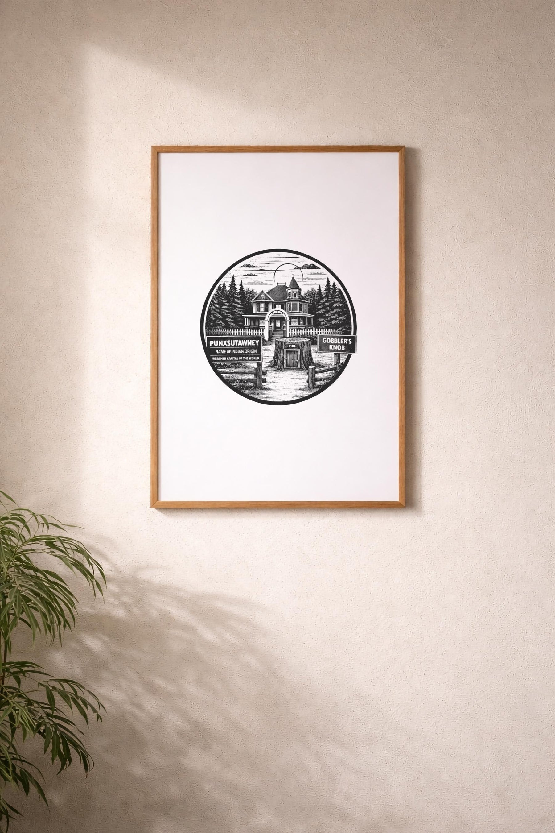 Groundhog Day Print – Gobbler’s Knob Punxsutawney Pennsylvania Film Art Print, Minimalist Movie Location Poster — image 6