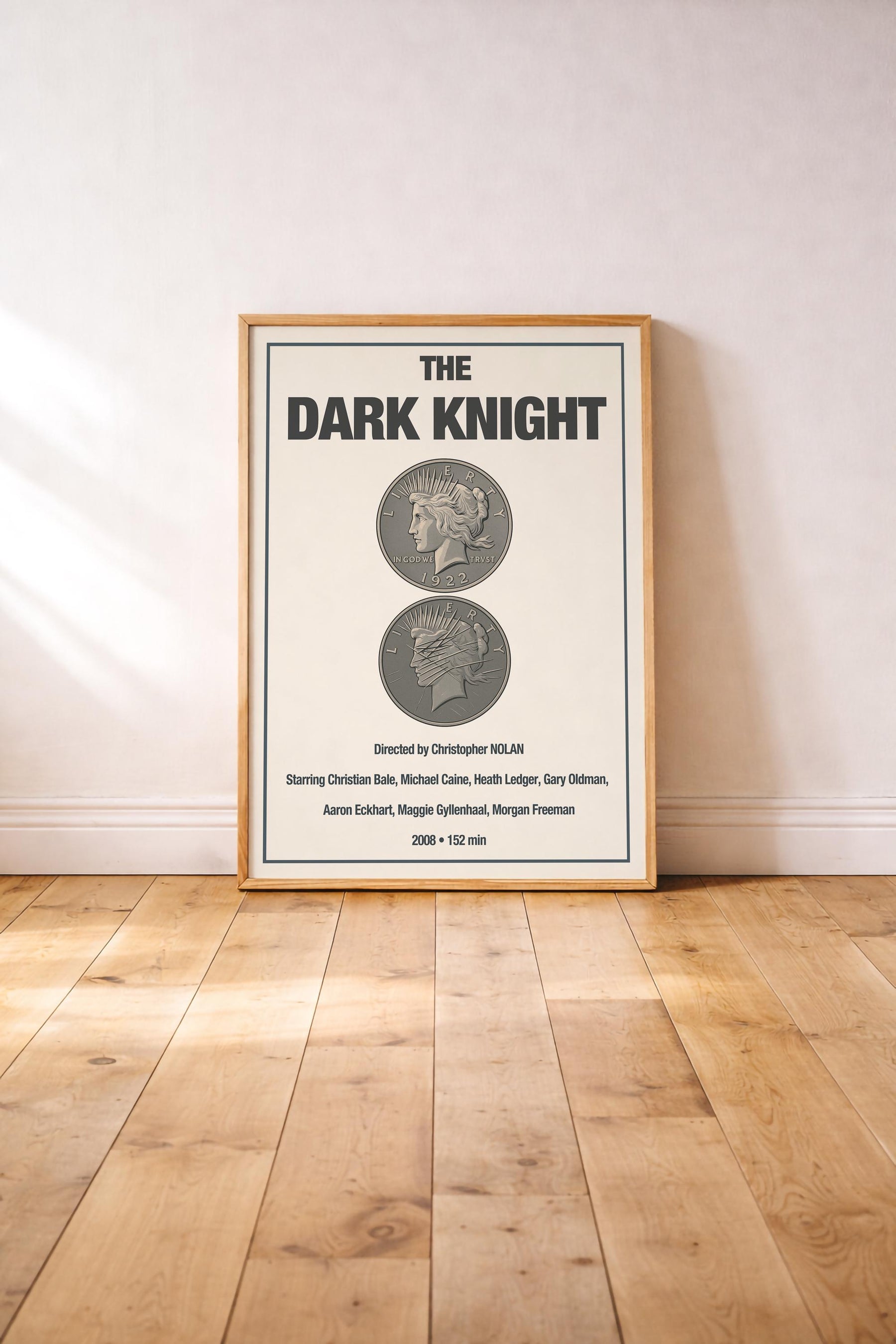 The Dark Knight Minimalist Movie Poster – Harvey Dent/Two Face Coin Film Art Cinema Print — image 2