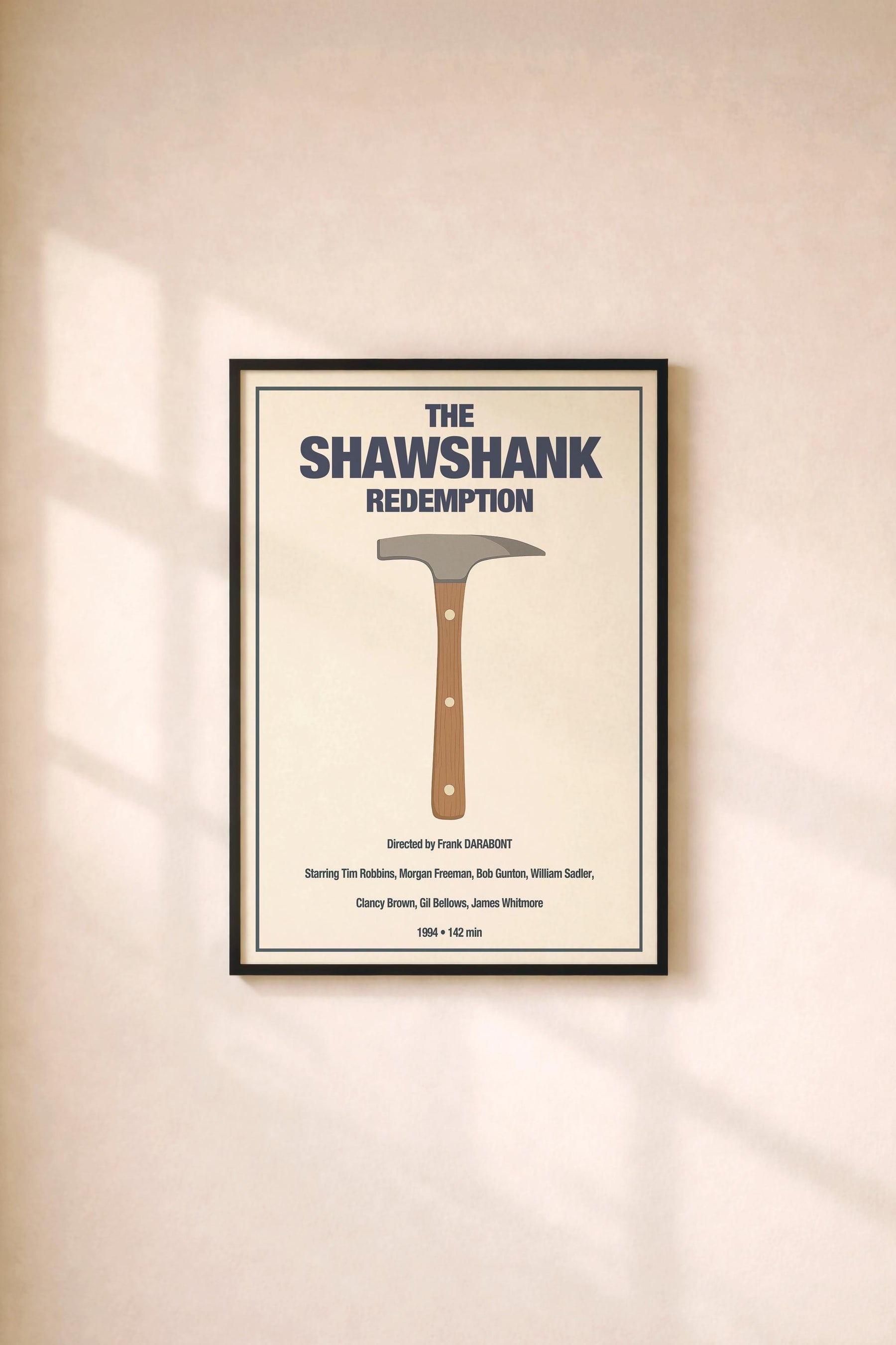 The Shawshank Redemption Minimalist Movie Poster – Rock Hammer Film Art Cinema Print