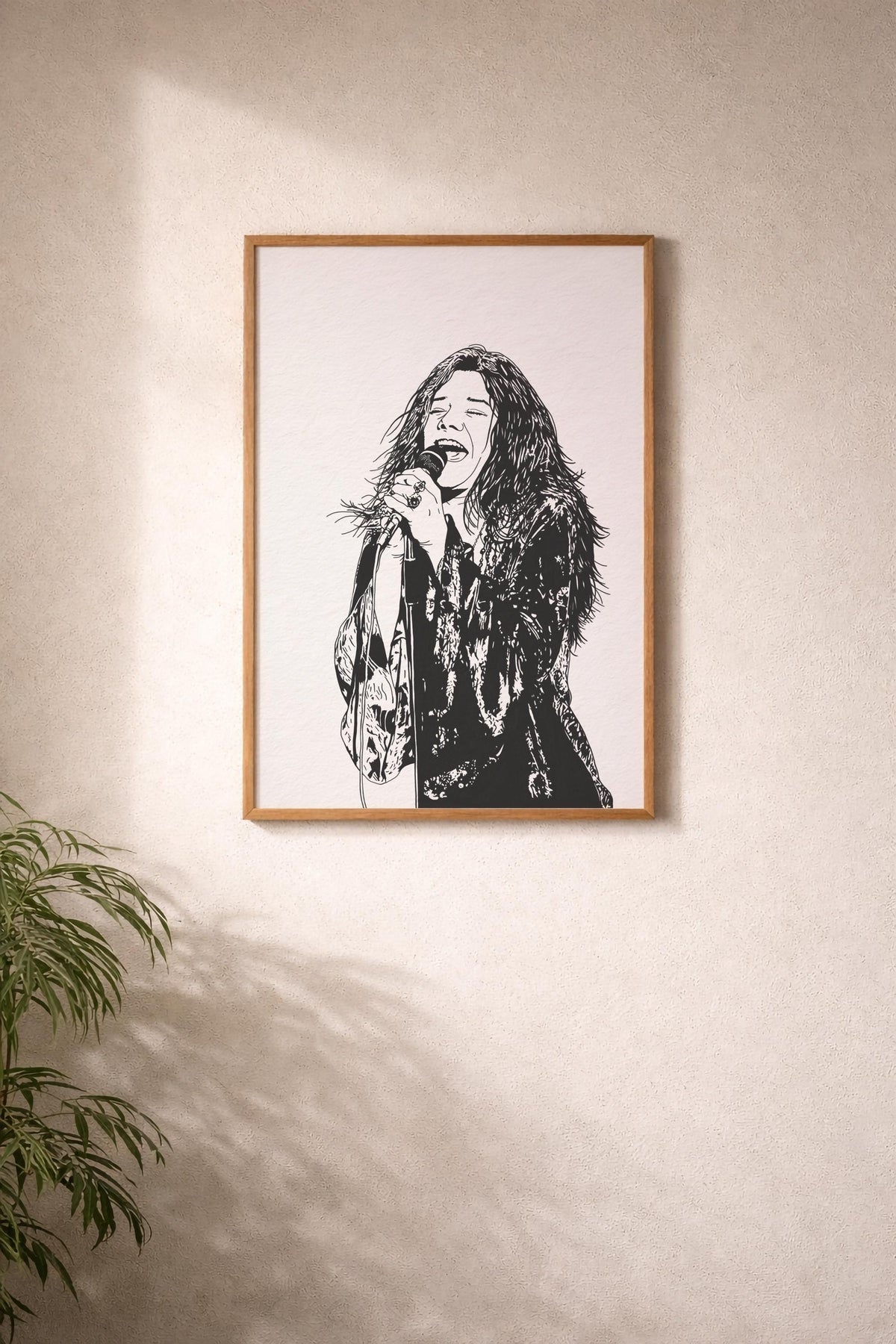 Janis Joplin Portrait Giclée Print – Psychedelic Rock Music Icon Illustration – Minimalist 60's Rock Music Icon Wall Art — image 6