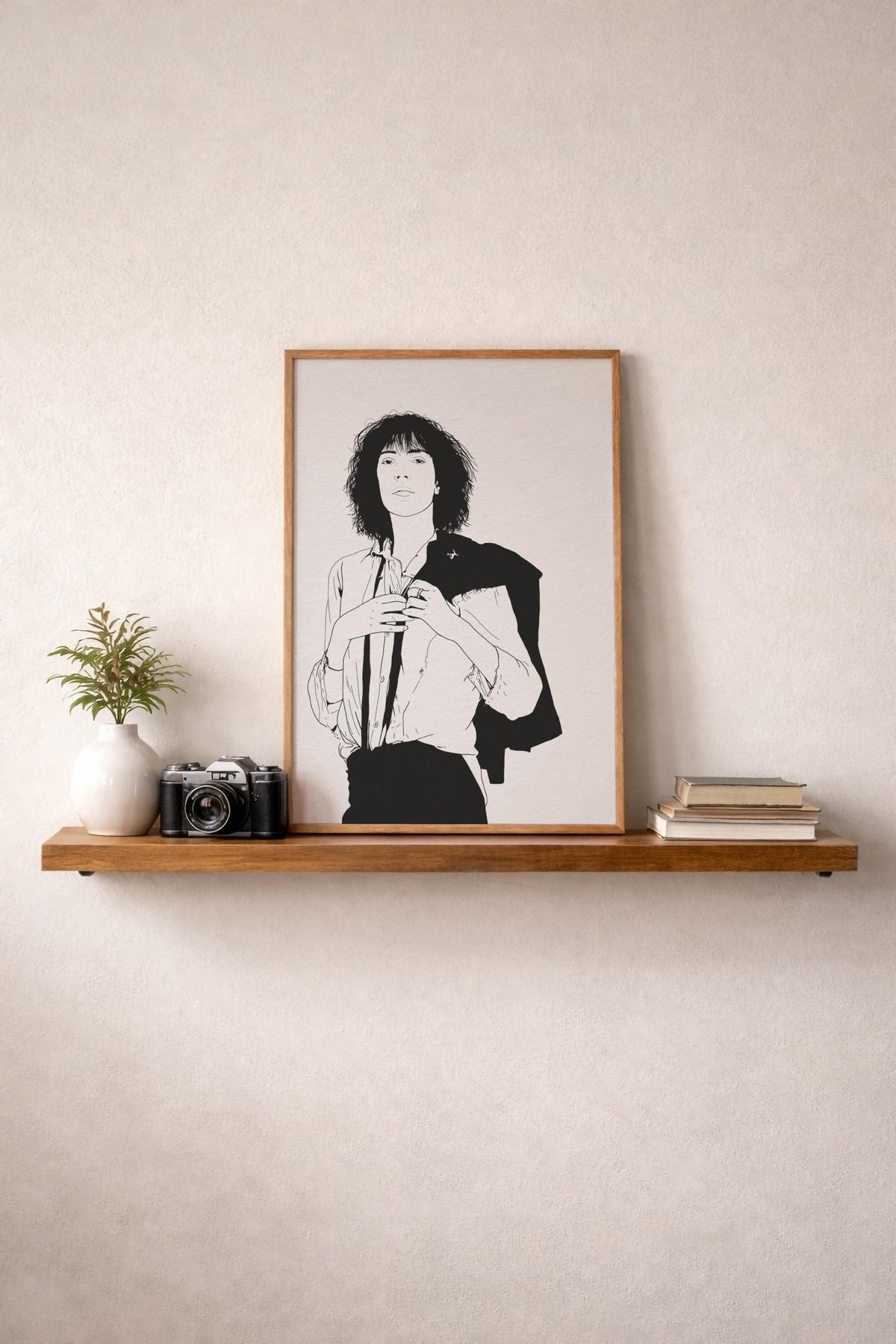 Patti Smith Portrait Giclée Print – Punk Rock Music Icon Illustration – Minimalist 70's Rock Music Icon Wall Art — image 8