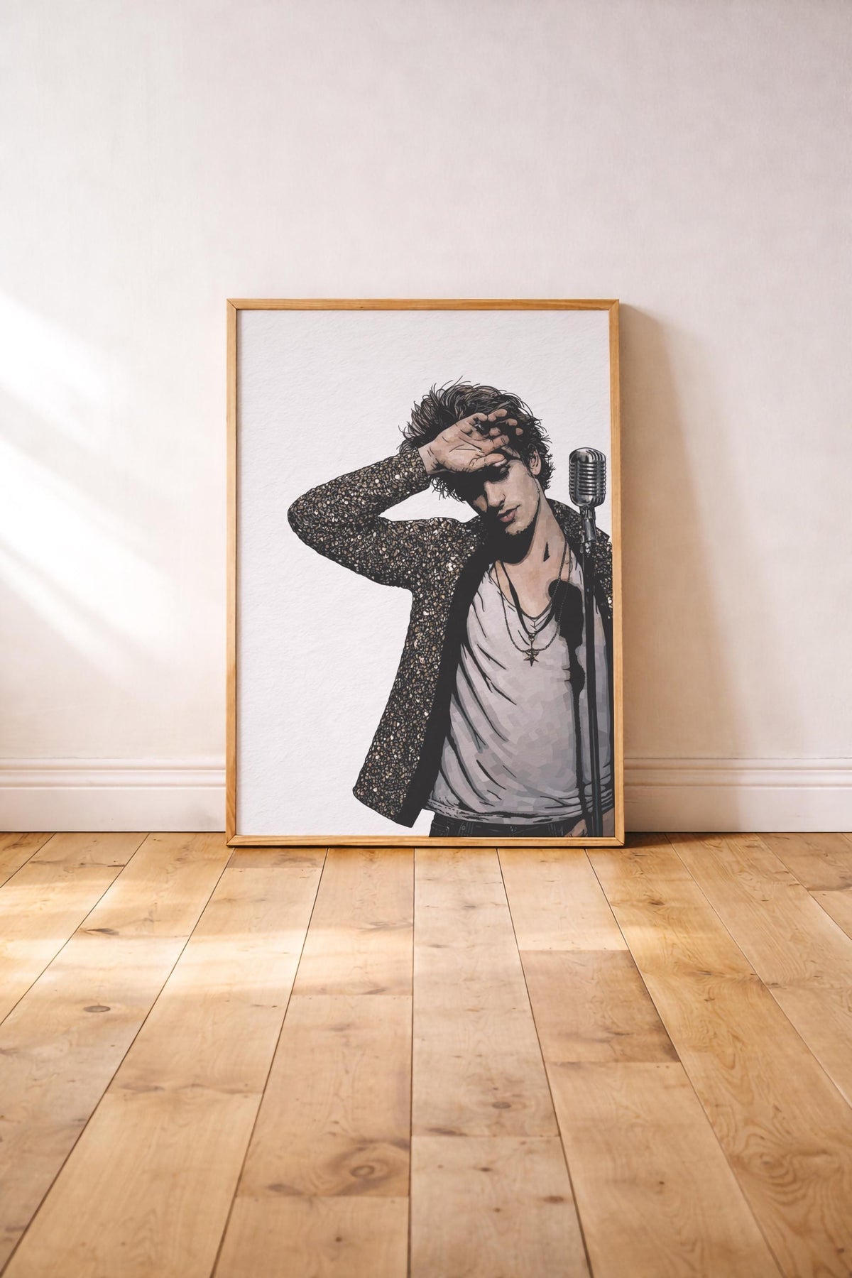 Jeff Buckley Portrait Giclée Print –  Grace Album Cover Minimalist Indie Music Icon Wall Art — image 3