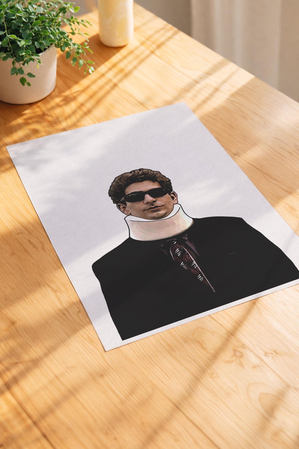 Sopranos Christopher Moltisanti Neck Brace Portrait Print – Cult TV Illustration Giclée — image 5