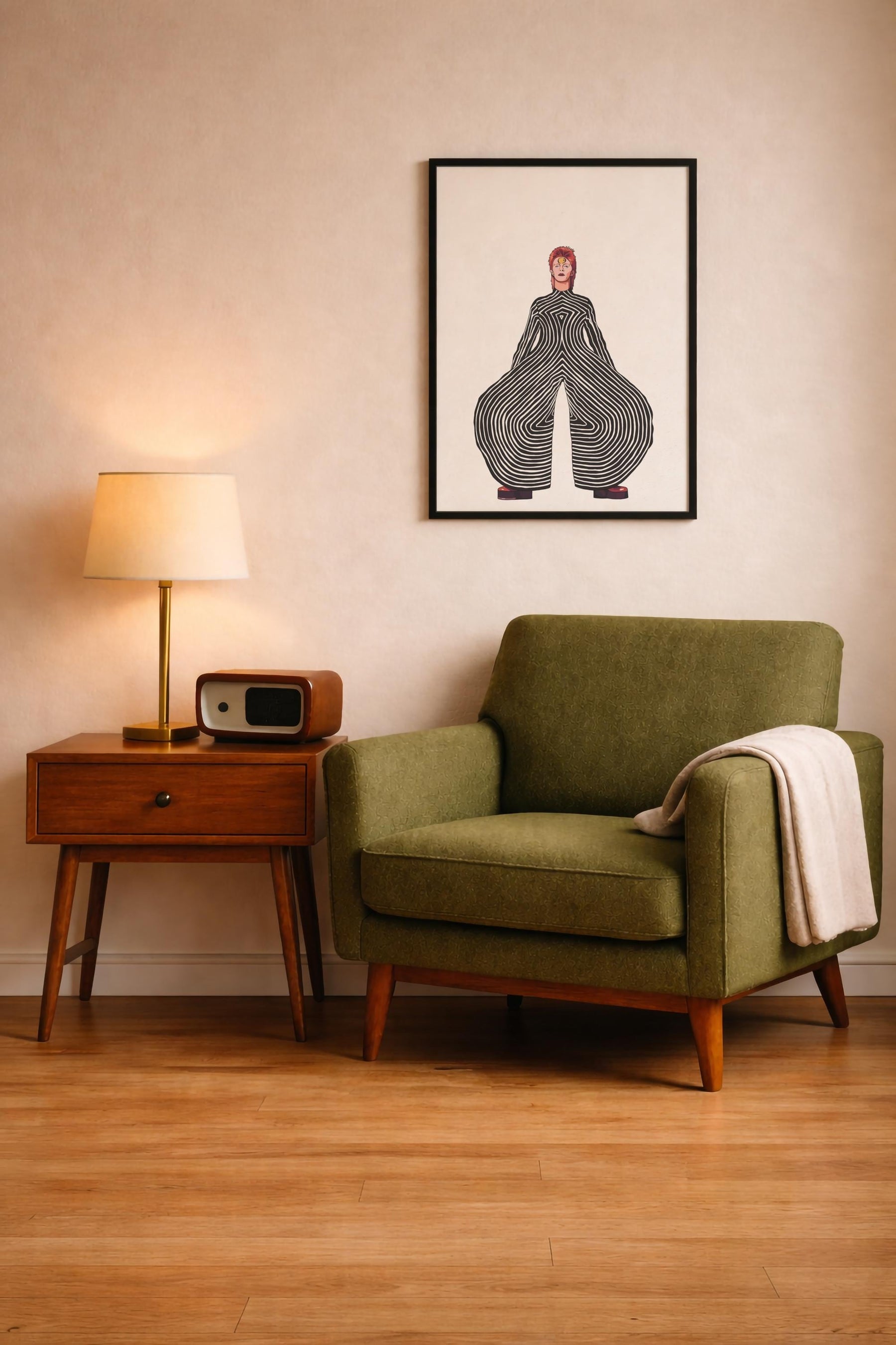 David Bowie Ziggy Stardust Jumpsuit Art Print – Glam Rock Giclée Wall Art — image 5