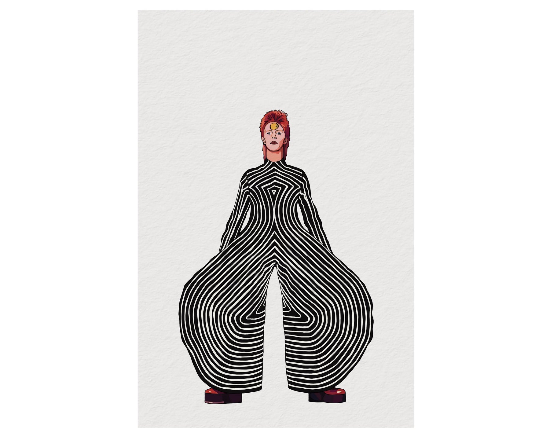David Bowie Ziggy Stardust Jumpsuit Art Print – Glam Rock Giclée Wall Art — image 4