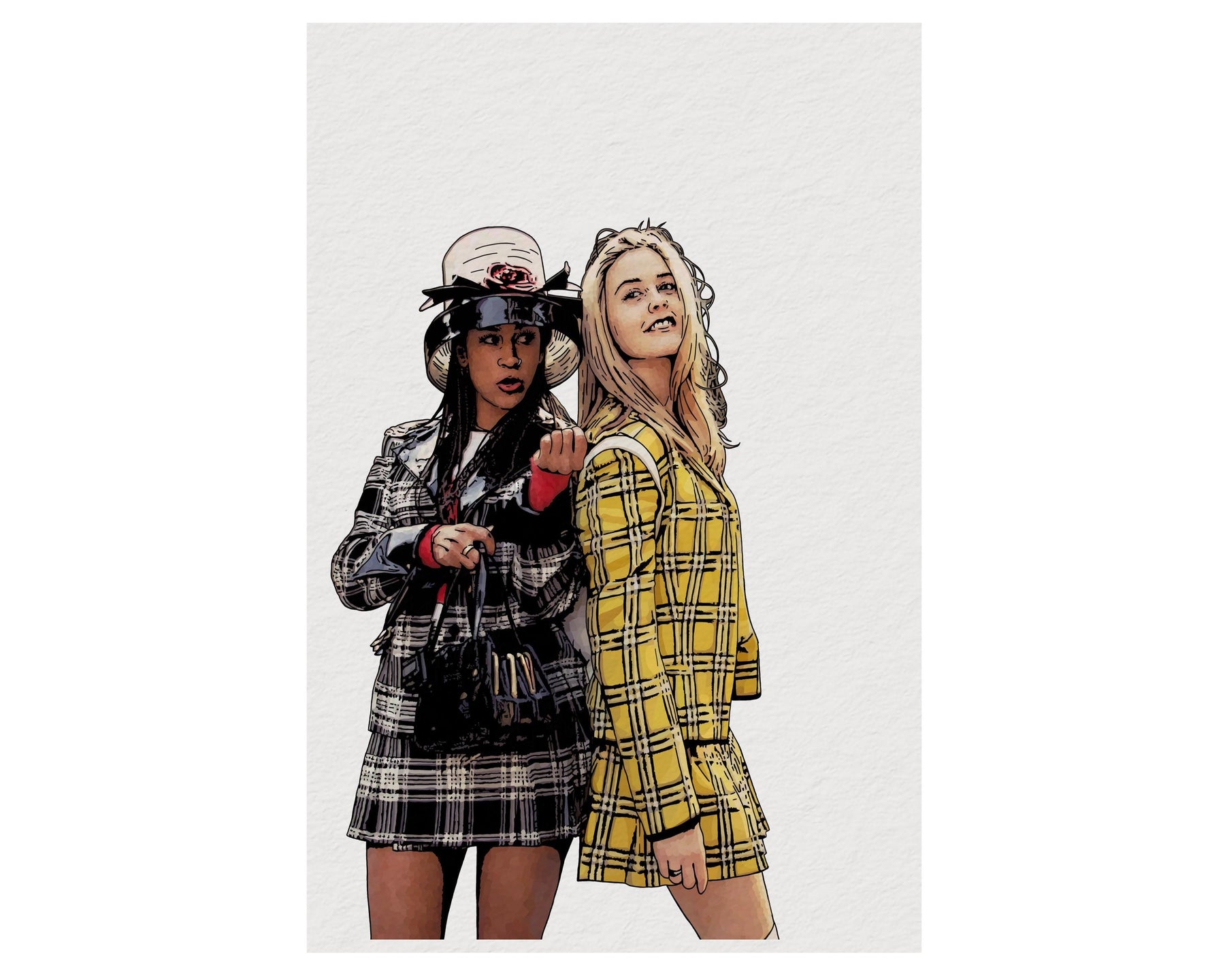 Clueless Cher & Dionne 90s Fashion Film Portrait Illustration – Giclée Wall Art Print — image 5