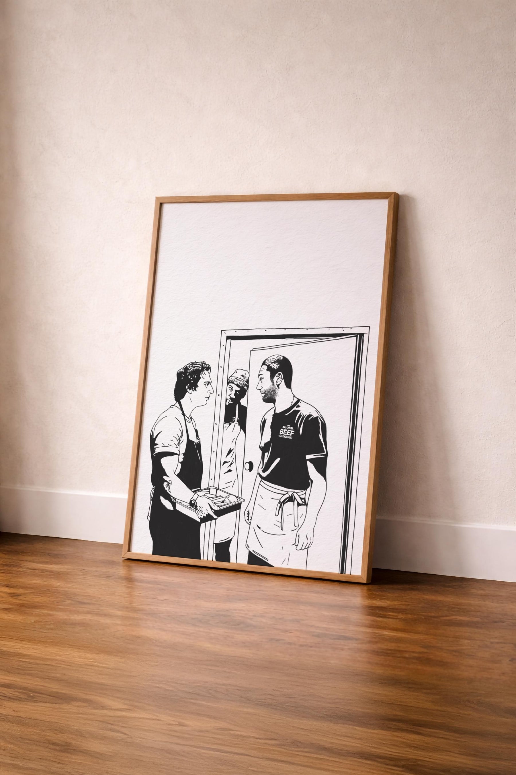 The Bear Portrait Print – Carmy, Richie & Marcus – Kitchen Scene Illustration – Minimalist TV Art (Giclée) — image 8
