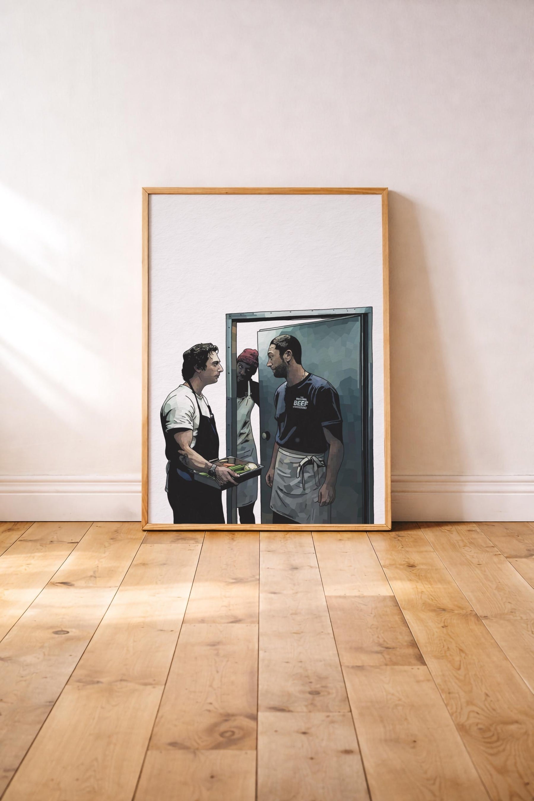 The Bear Portrait Print – Carmy, Richie & Marcus – Kitchen Scene Illustration – Minimalist TV Art (Giclée) — image 3