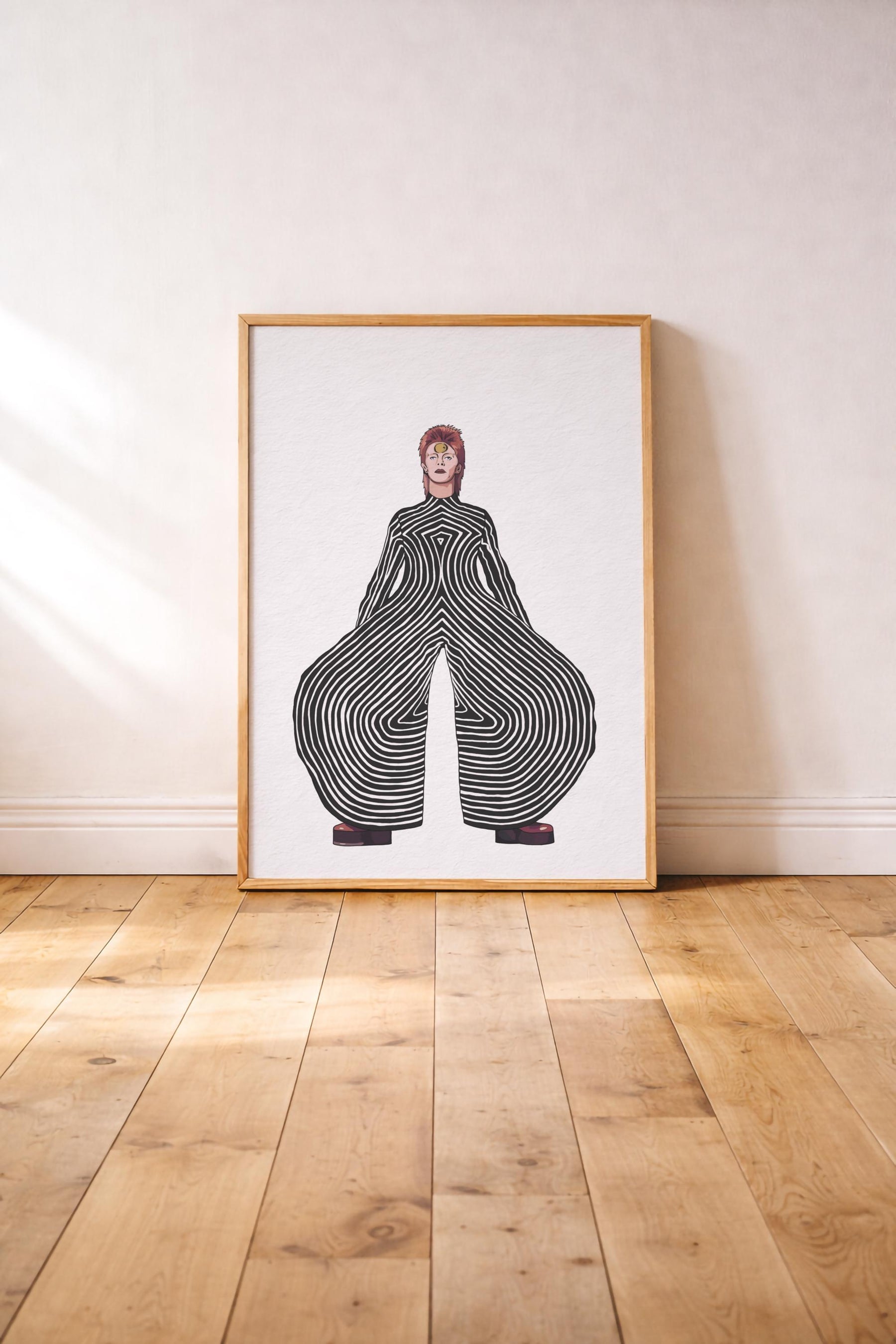 David Bowie Ziggy Stardust Jumpsuit Art Print – Glam Rock Giclée Wall Art — image 2