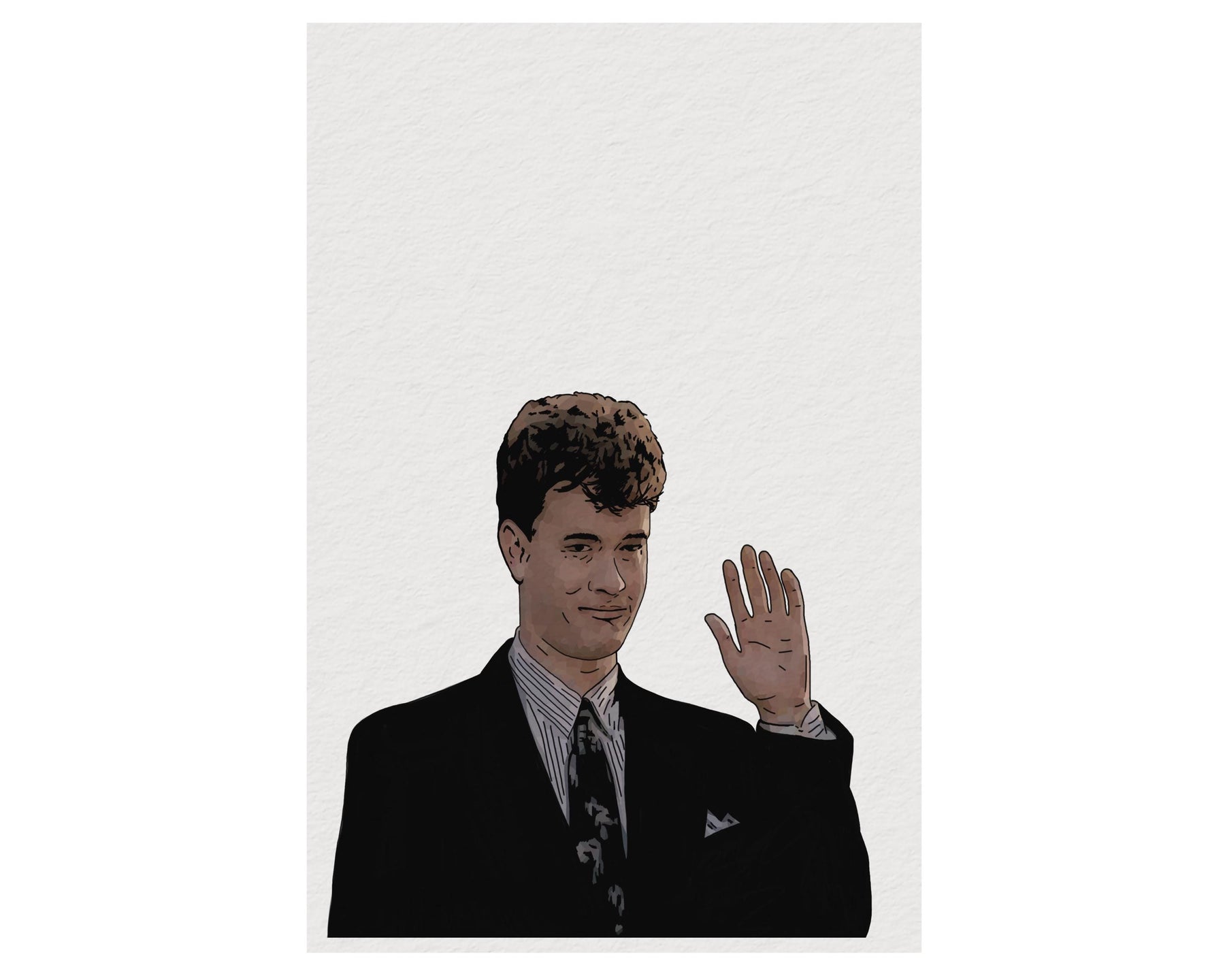 BIG - Tom Hanks - T.Hanks Wave Portrait Print – 80s Movie Minimalist Wall Art, Cult Film Illustration, Zoltar Decor, Giclée Art Print — image 7
