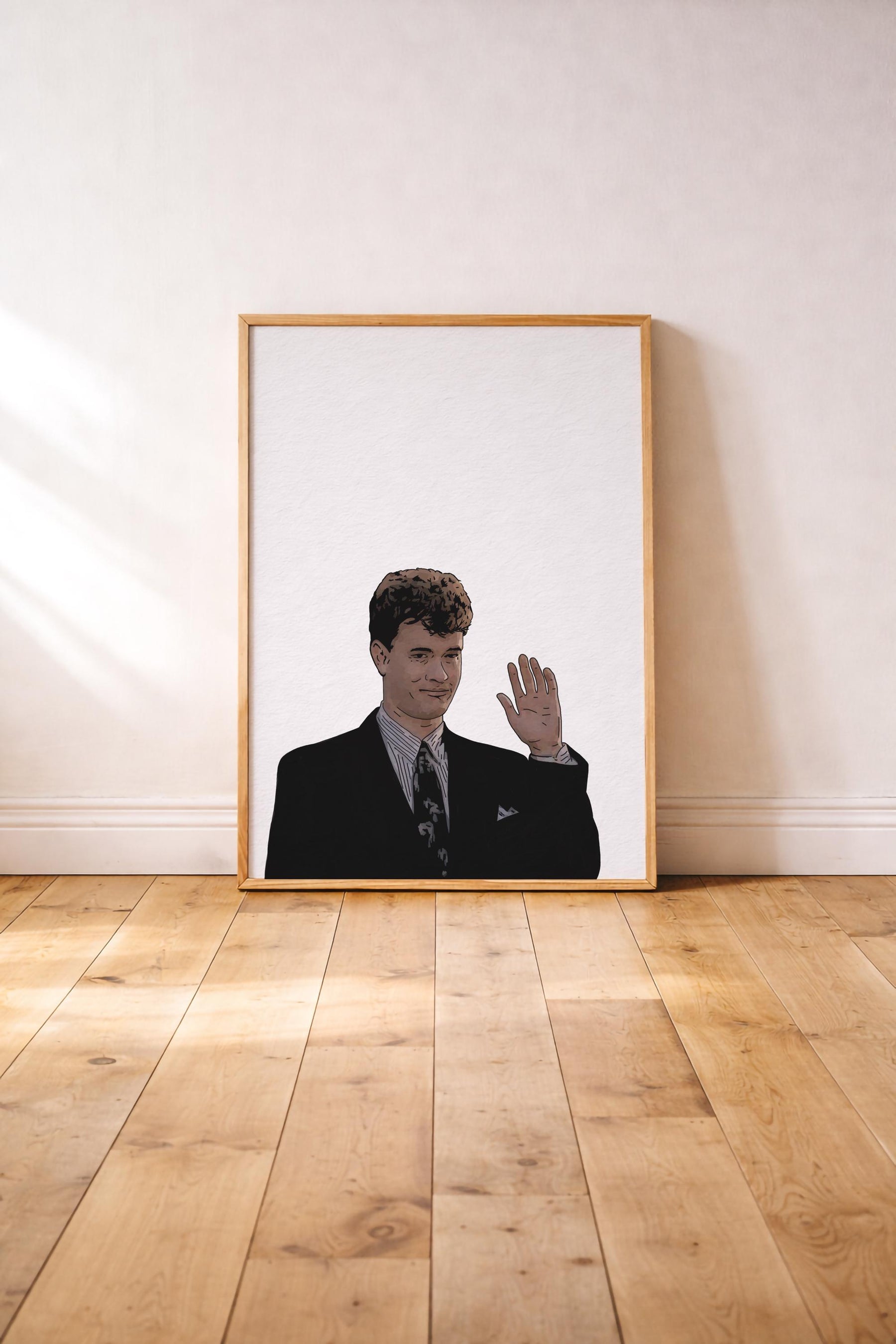 BIG - Tom Hanks - T.Hanks Wave Portrait Print – 80s Movie Minimalist Wall Art, Cult Film Illustration, Zoltar Decor, Giclée Art Print — image 3