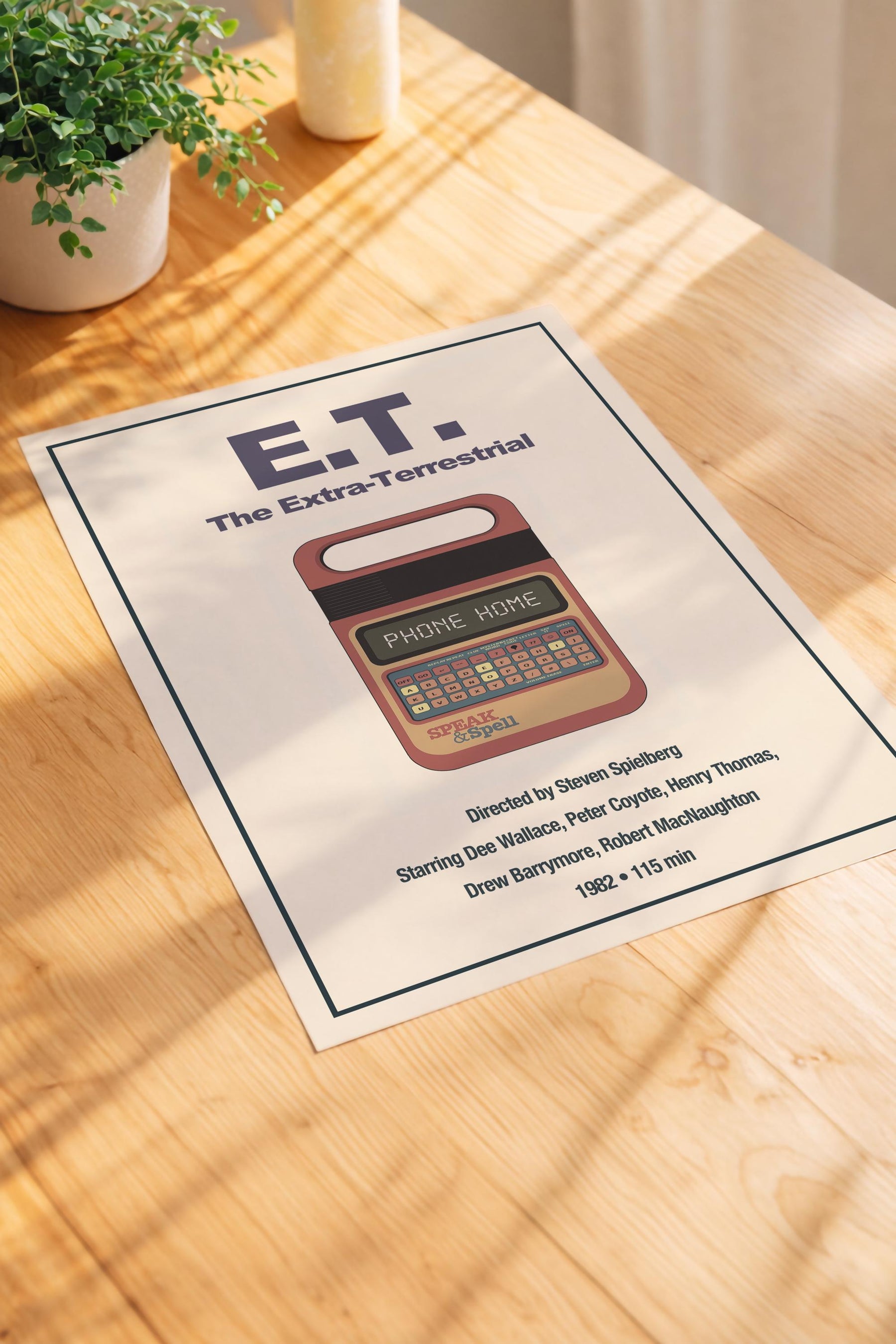 E.T. Minimalist Movie Poster – Retro Sci-Fi Film Print, 80s Movie Art – Giclée Cinema Wall Decor — image 3
