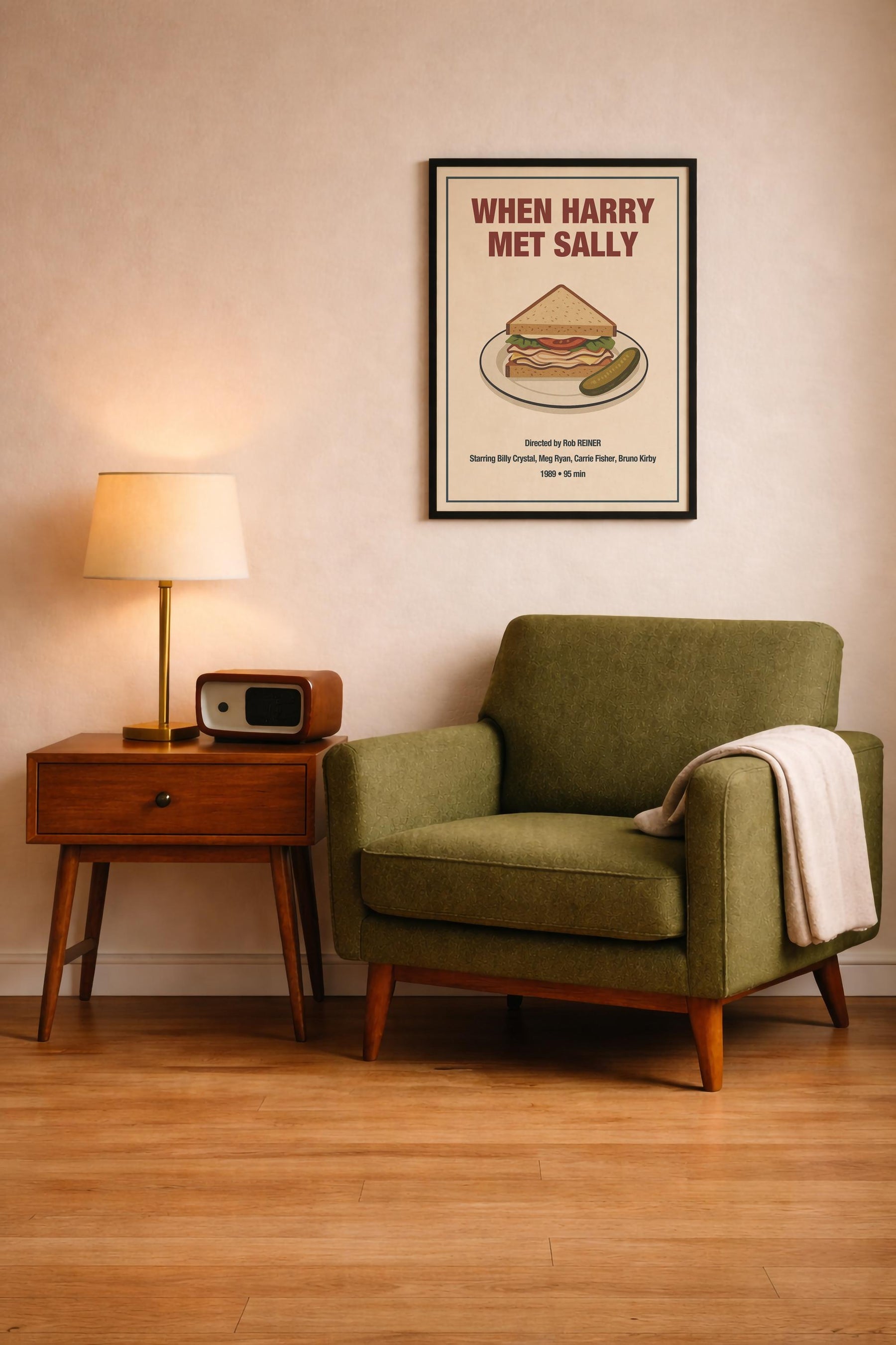 When Harry Met Sally Minimalist Movie Poster – Iconic Katz's Deli Order Illustration, 80s Rom Com Film Art Cinema Print — image 9