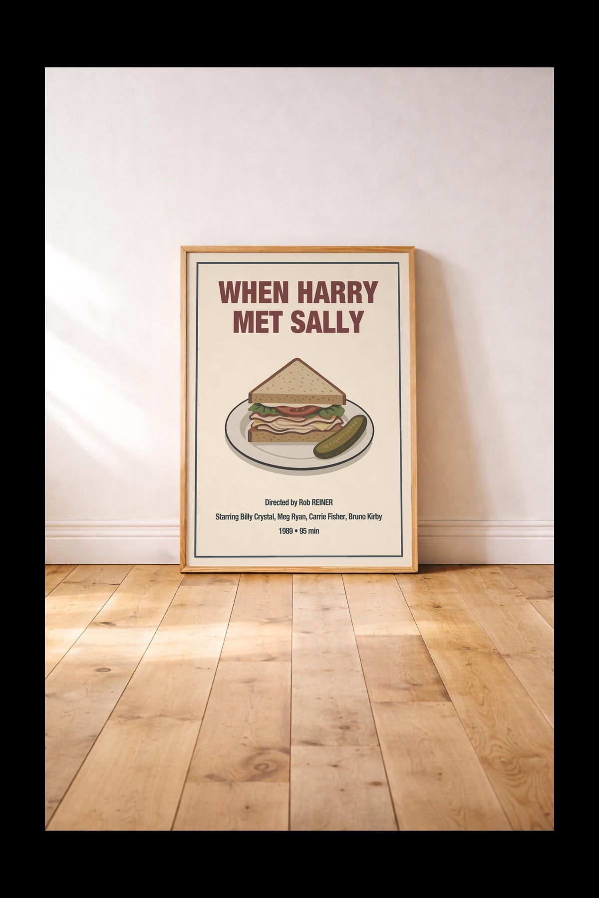 When Harry Met Sally Minimalist Movie Poster | Iconic Katz's Deli Order Illustration, 80s Rom Com Film Art Cinema Print