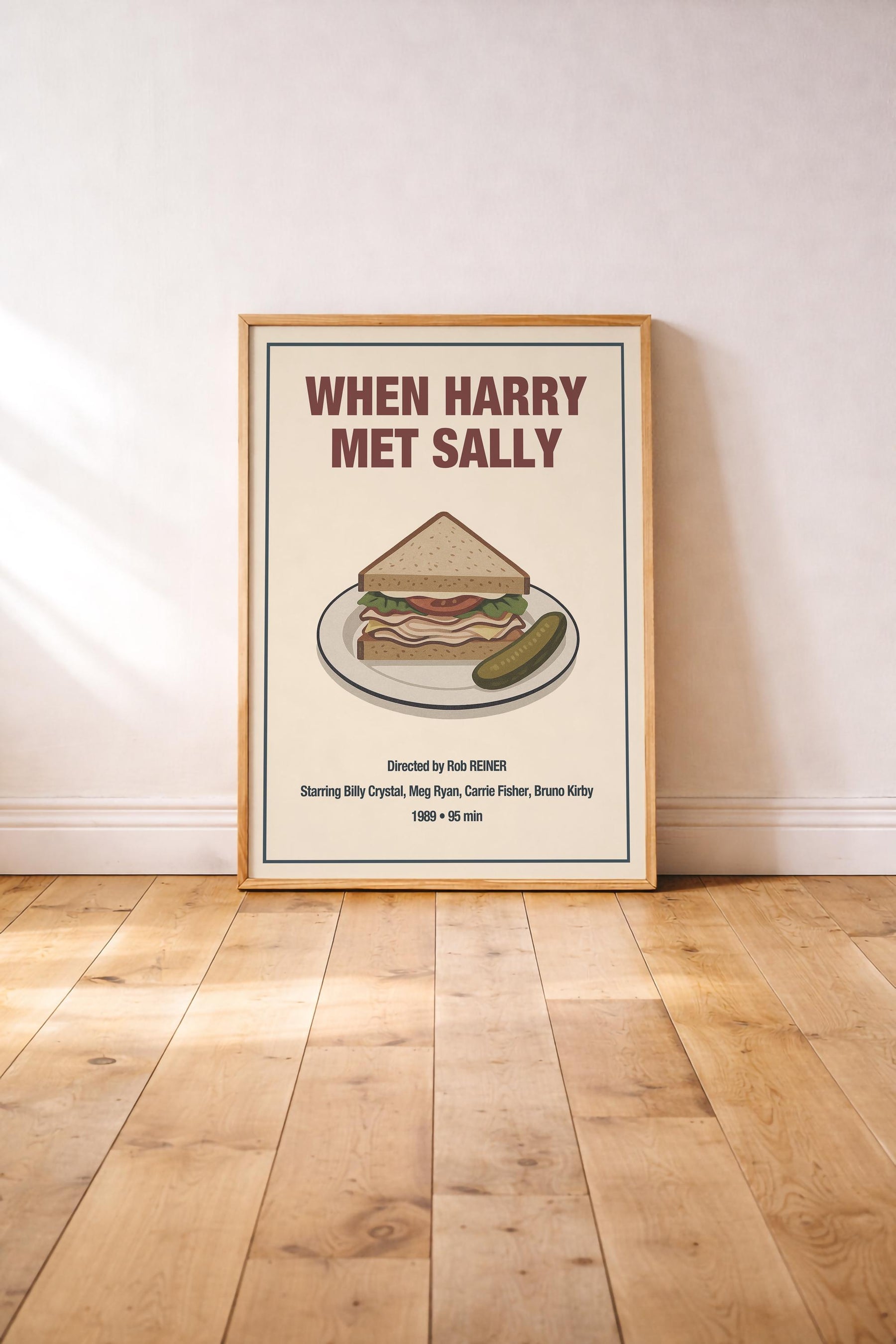 When Harry Met Sally Minimalist Movie Poster – Iconic Katz's Deli Order Illustration, 80s Rom Com Film Art Cinema Print — image 2