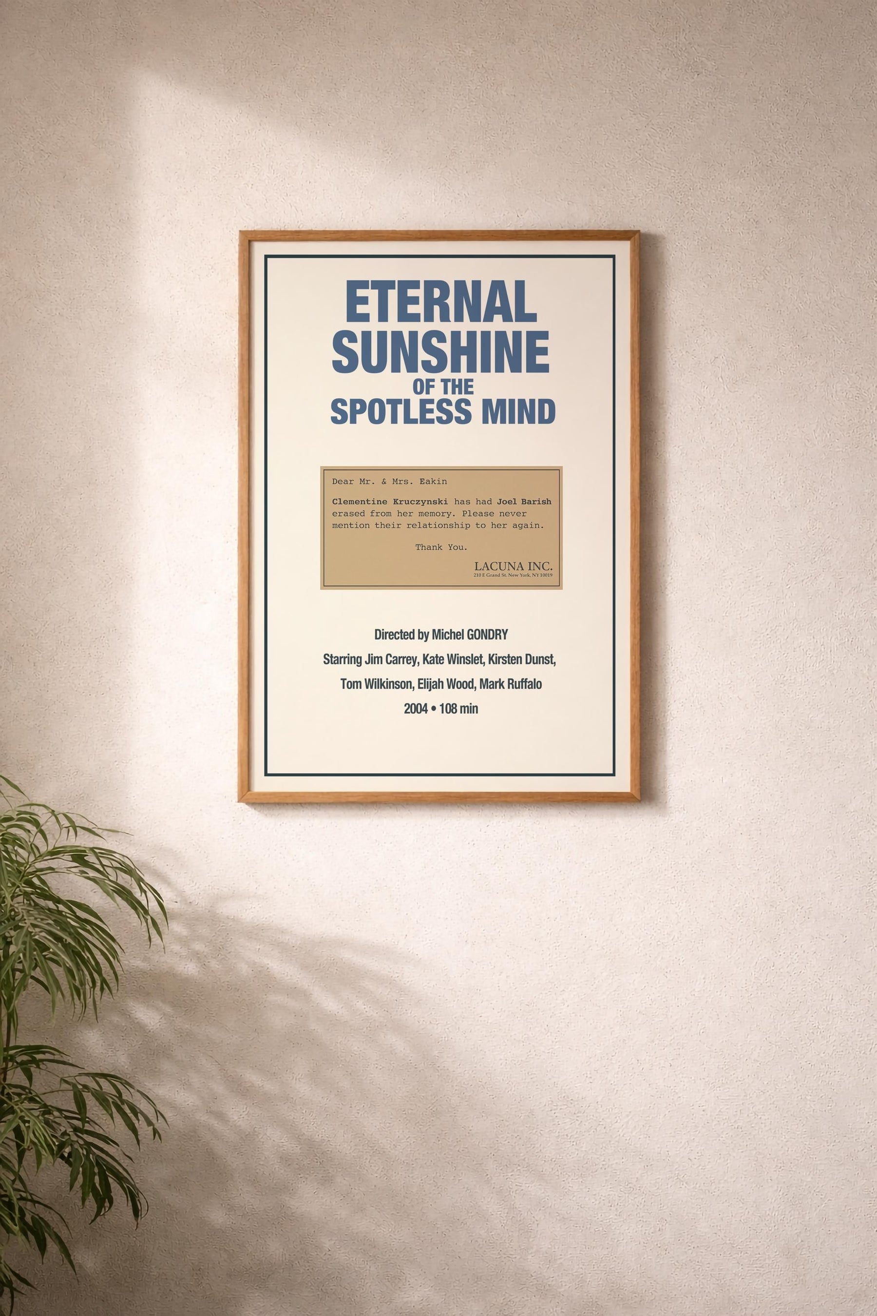 Eternal Sunshine Of The Spotless Mind Minimalist Movie Poster – Lacuna Inc Letter Illustration, Indie Film Print – Giclée Cinema Wall Art — image 6