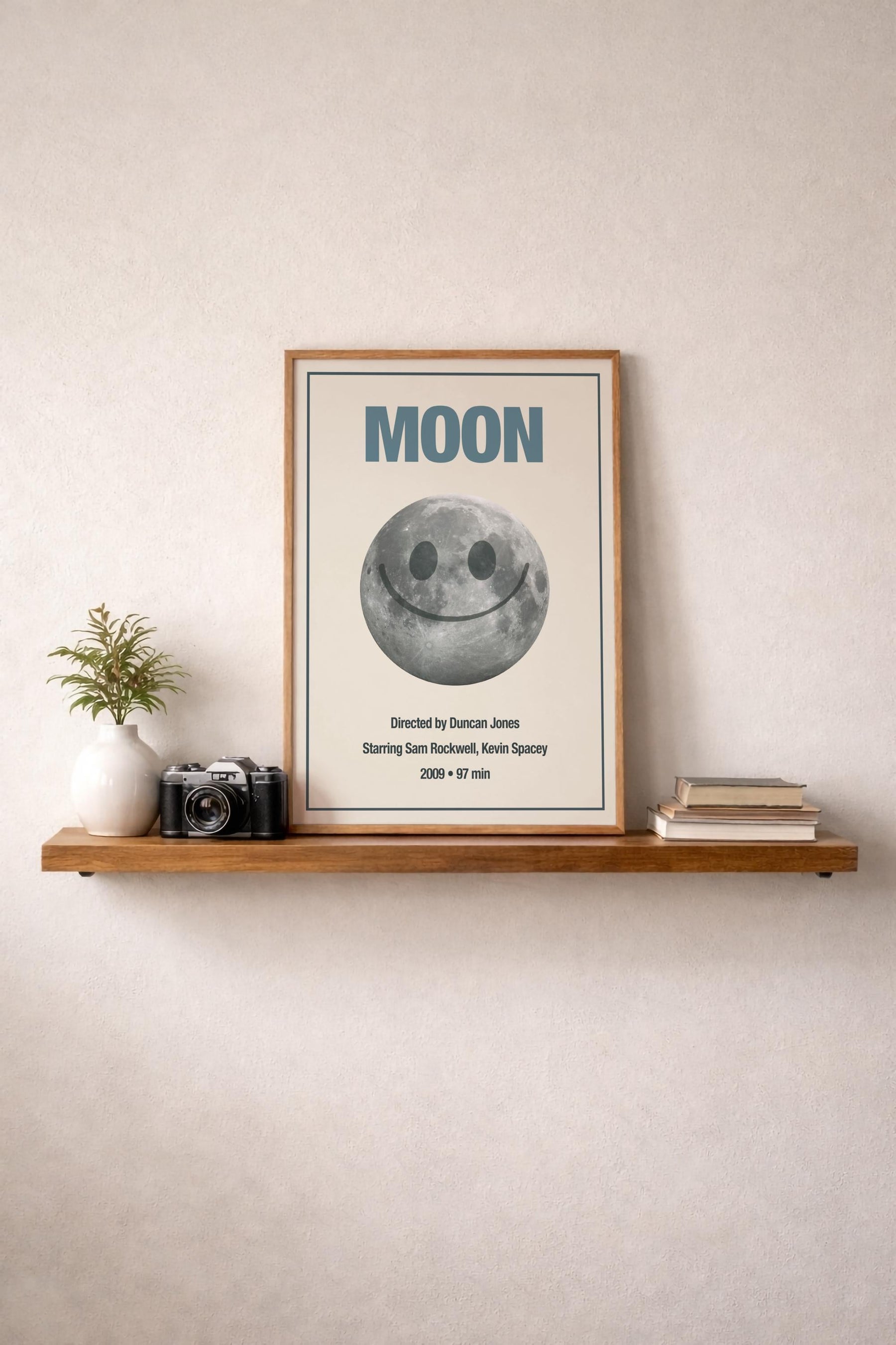 Moon Minimalist Movie Poster – GERTY Smiley Face Moon Sci-Fi Film Print – Giclée Cinema Wall Art — image 8
