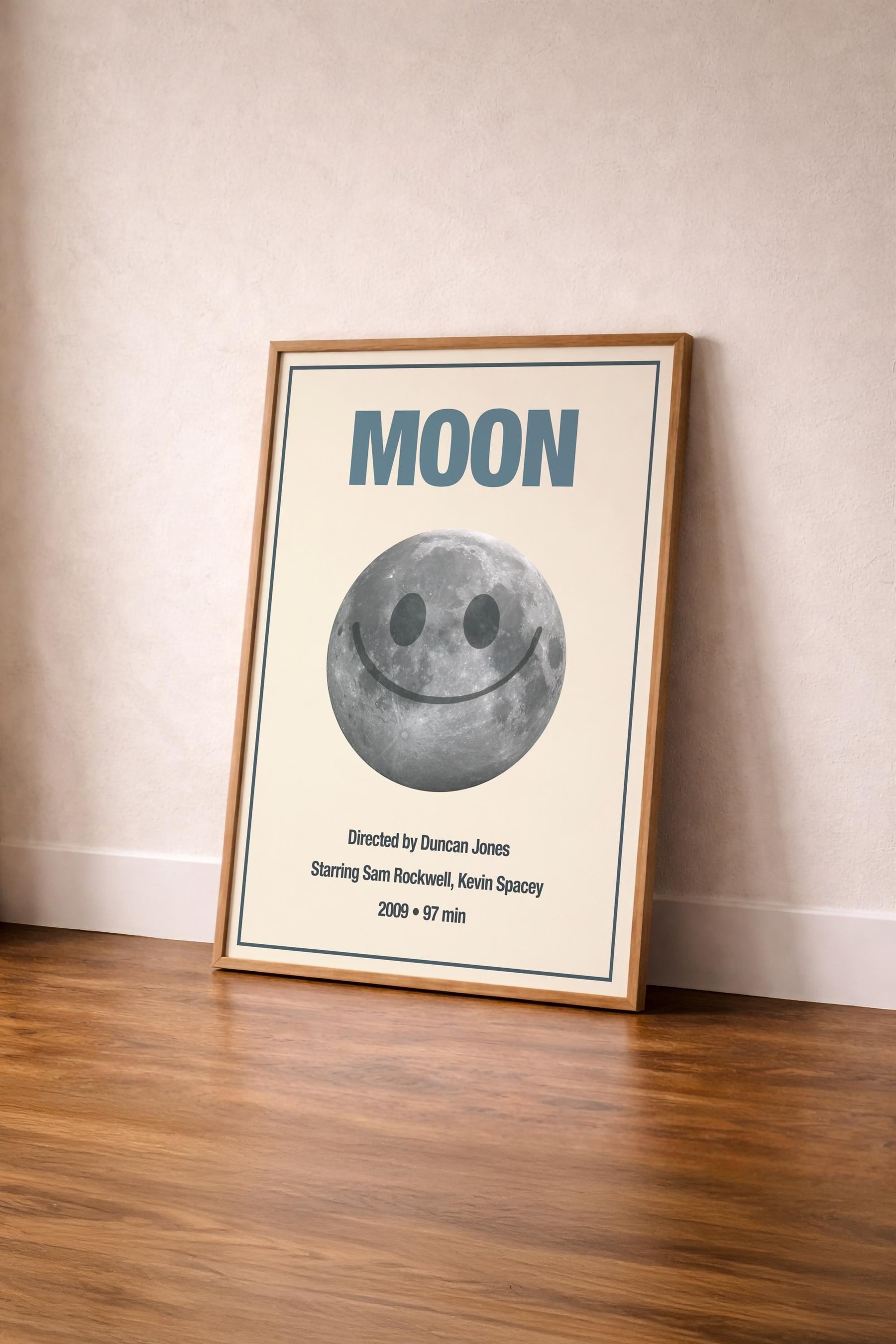 Moon Minimalist Movie Poster – GERTY Smiley Face Moon Sci-Fi Film Print – Giclée Cinema Wall Art — image 4