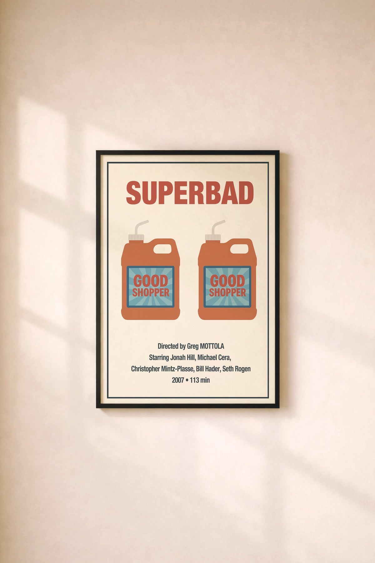 Superbad Movie Poster – Good Shopper Detergent Illustration, Cult Comedy Film Art Print