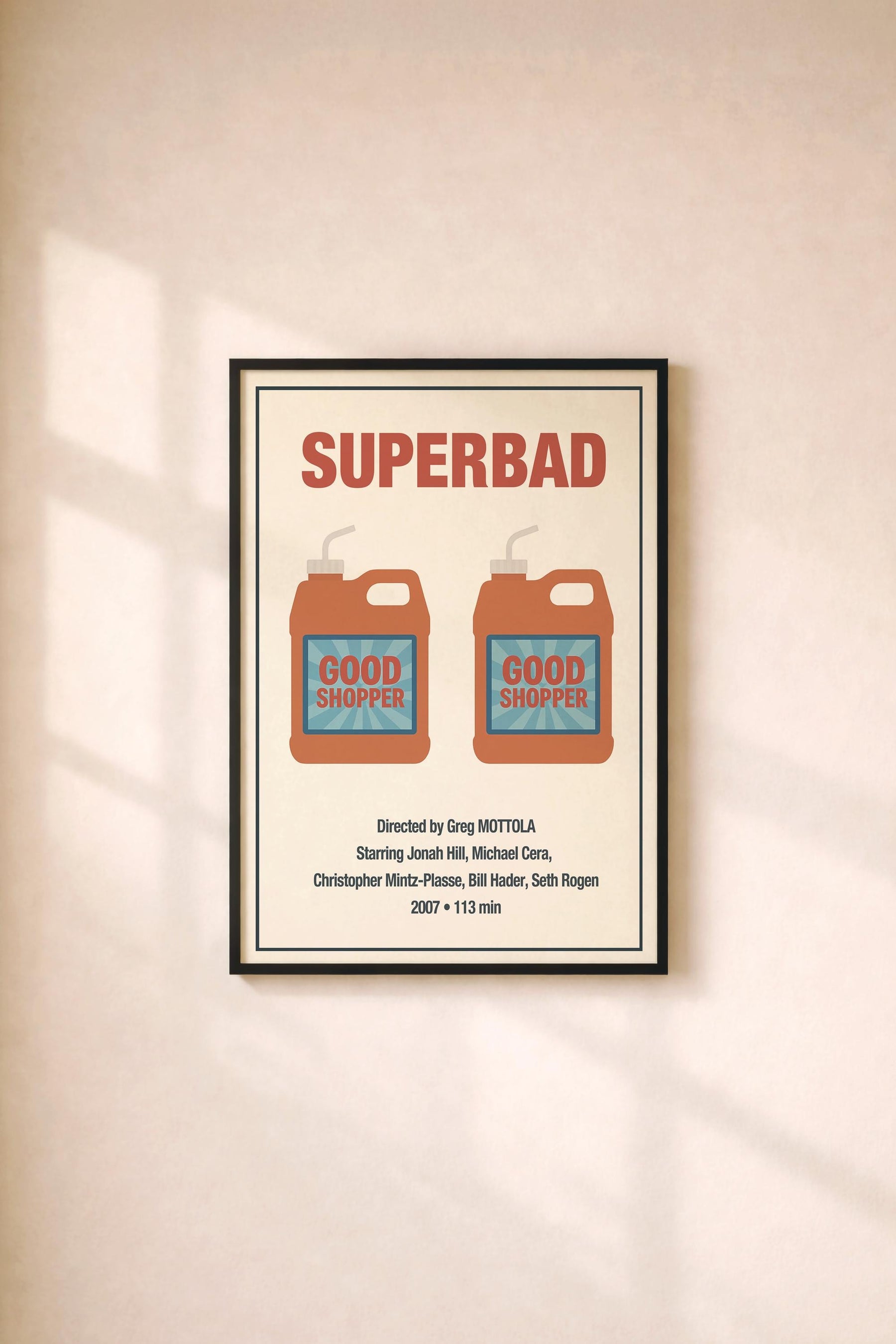 Superbad Movie Poster – Good Shopper Detergent Illustration, Cult Comedy Film Art Print